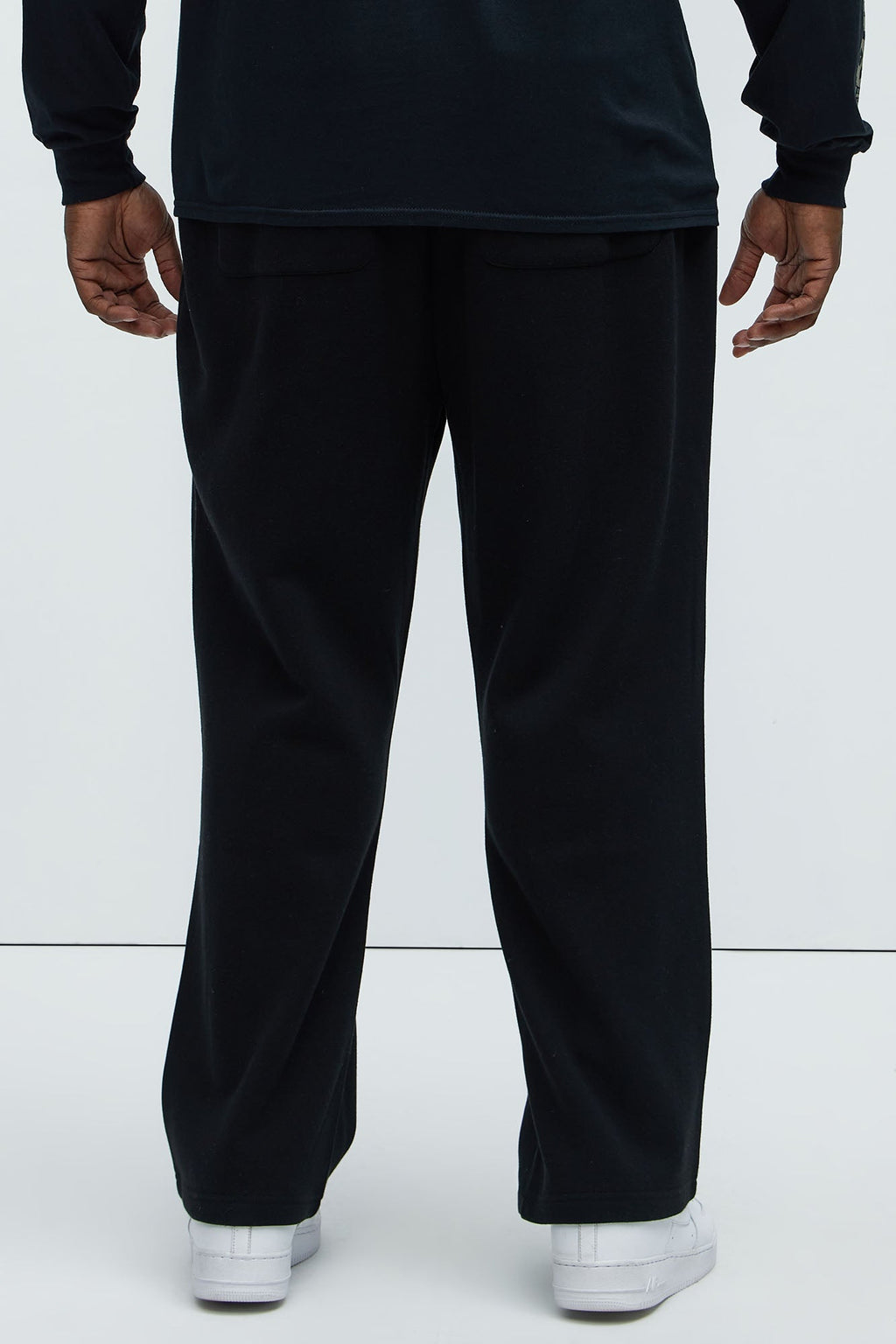 Tyson Elm Zip Hem Straight Sweatpants - Black