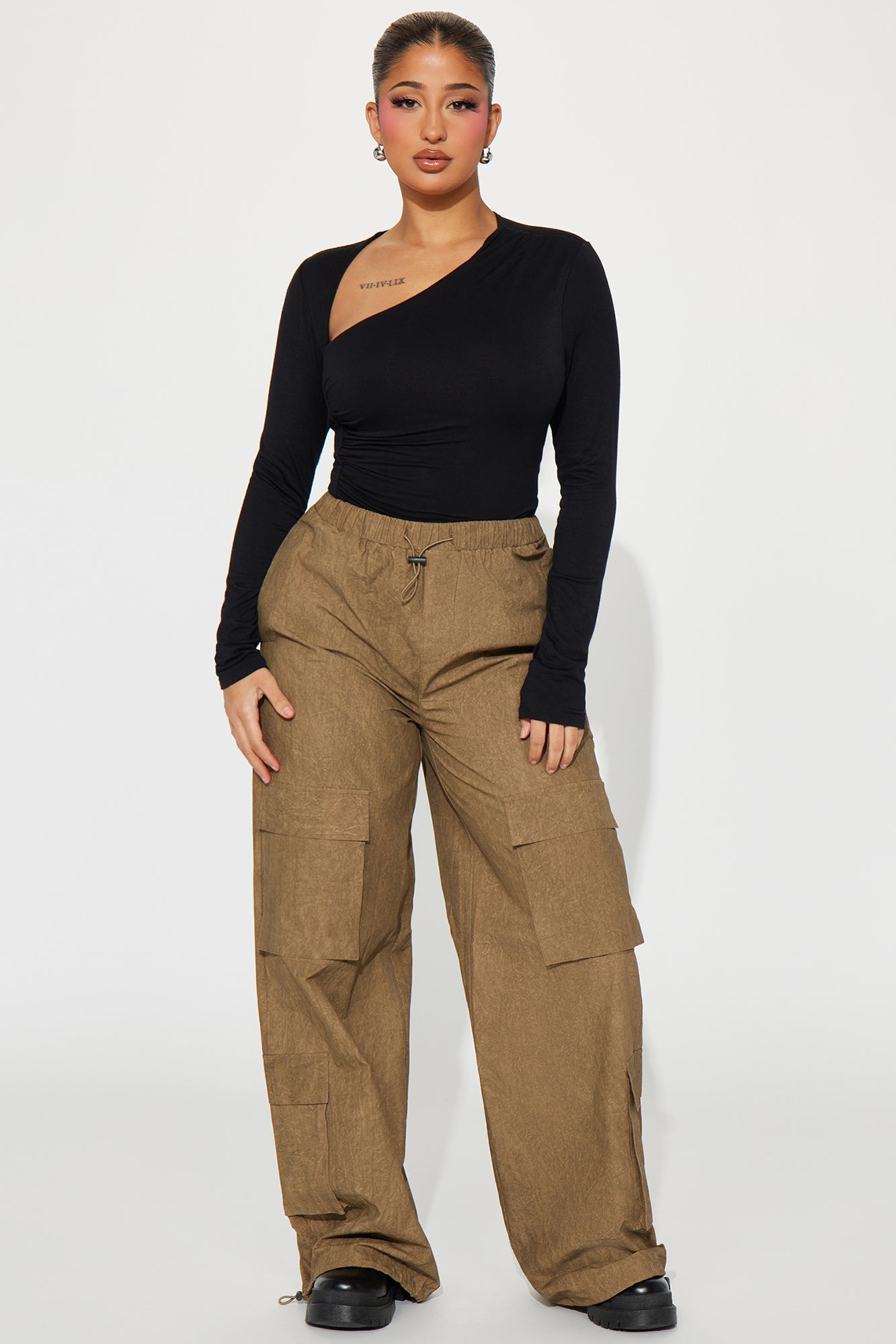Lost Your Chance Ruched Top - Black