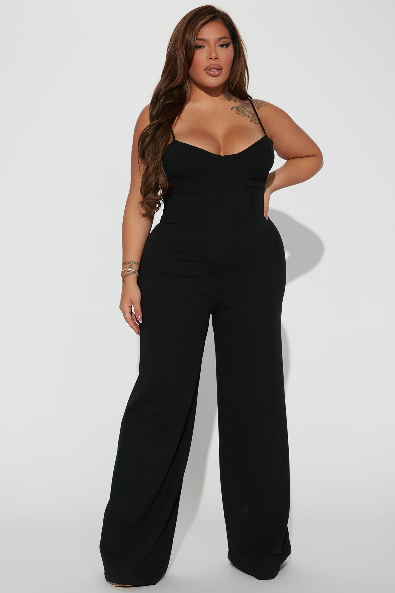 Taking Notes Jumpsuit - Black
