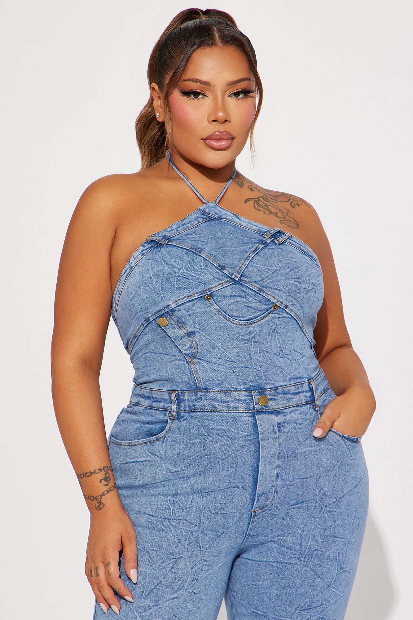 New Era Denim Jumpsuit - Light Wash