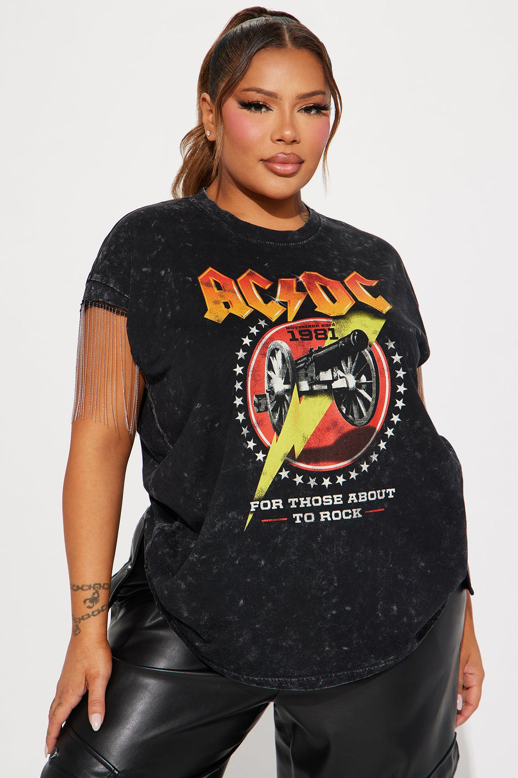 ACDC Fringe Graphic Tee - Black