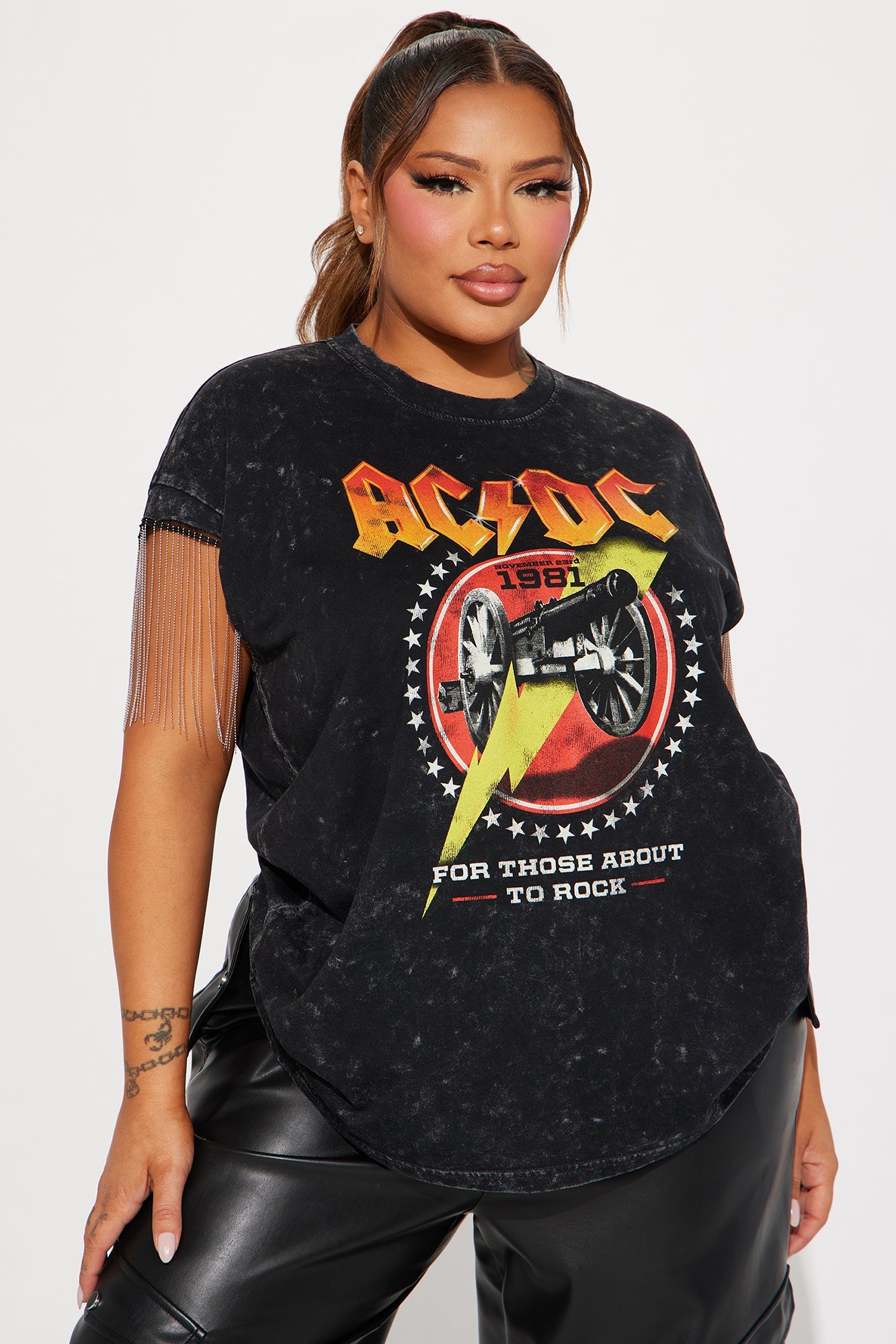 ACDC Fringe Graphic Tee - Black