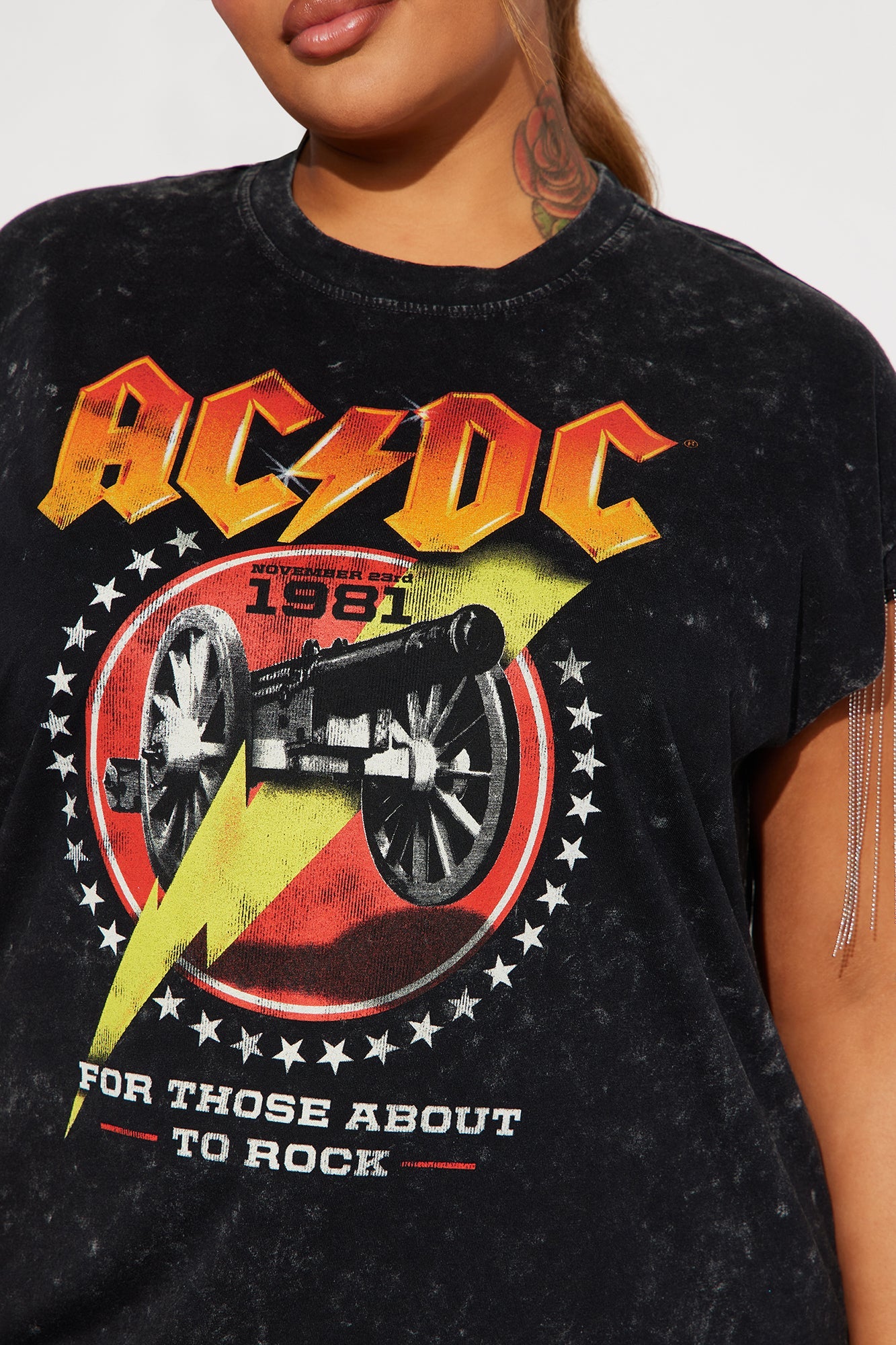 ACDC Fringe Graphic Tee - Black