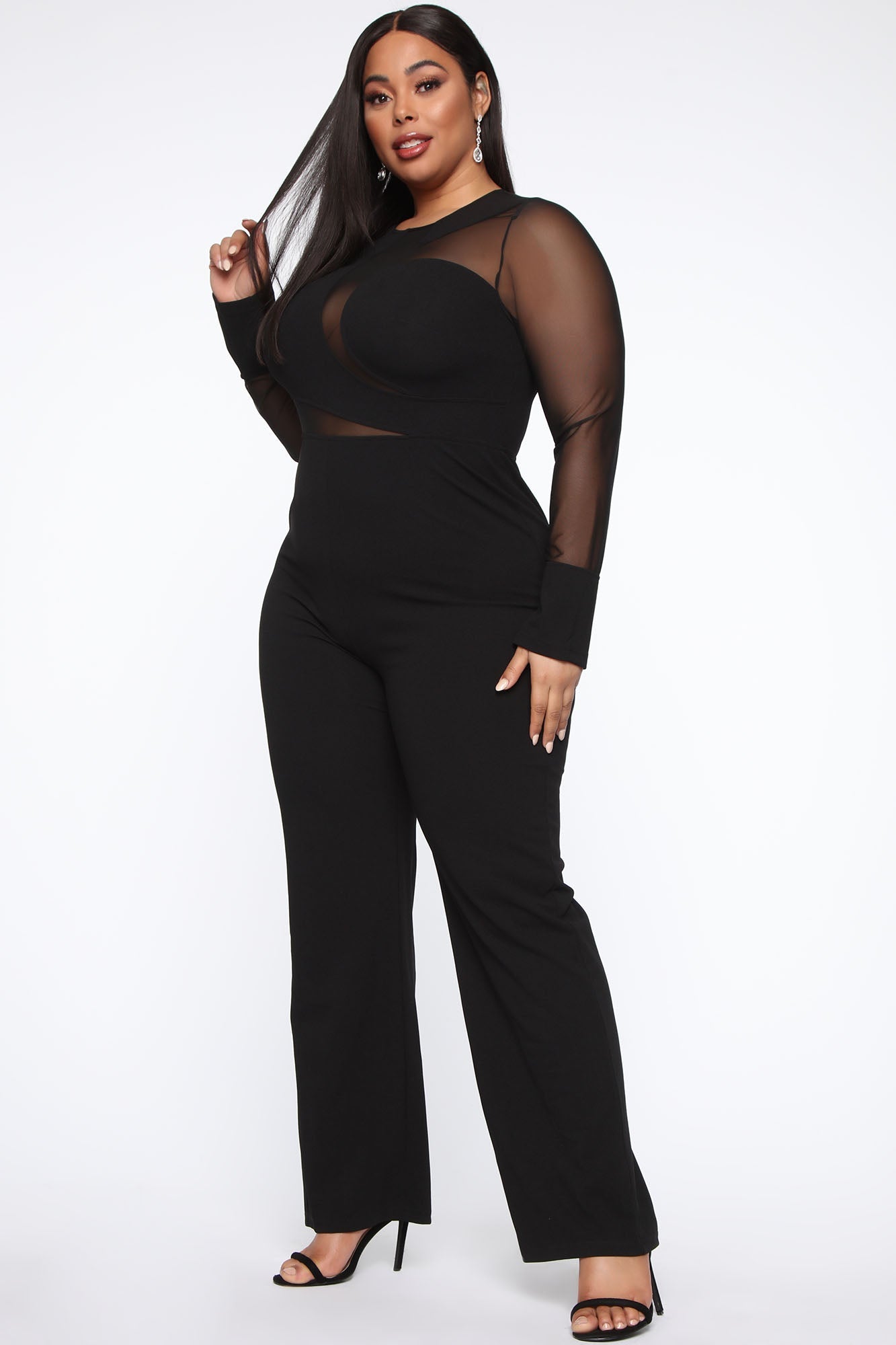 Mesh Baby Jumpsuit - Black