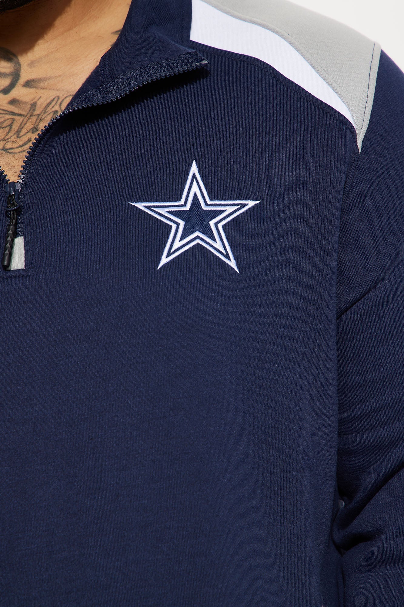 Cowboys Quarter Zip Sweatshirt - Navy