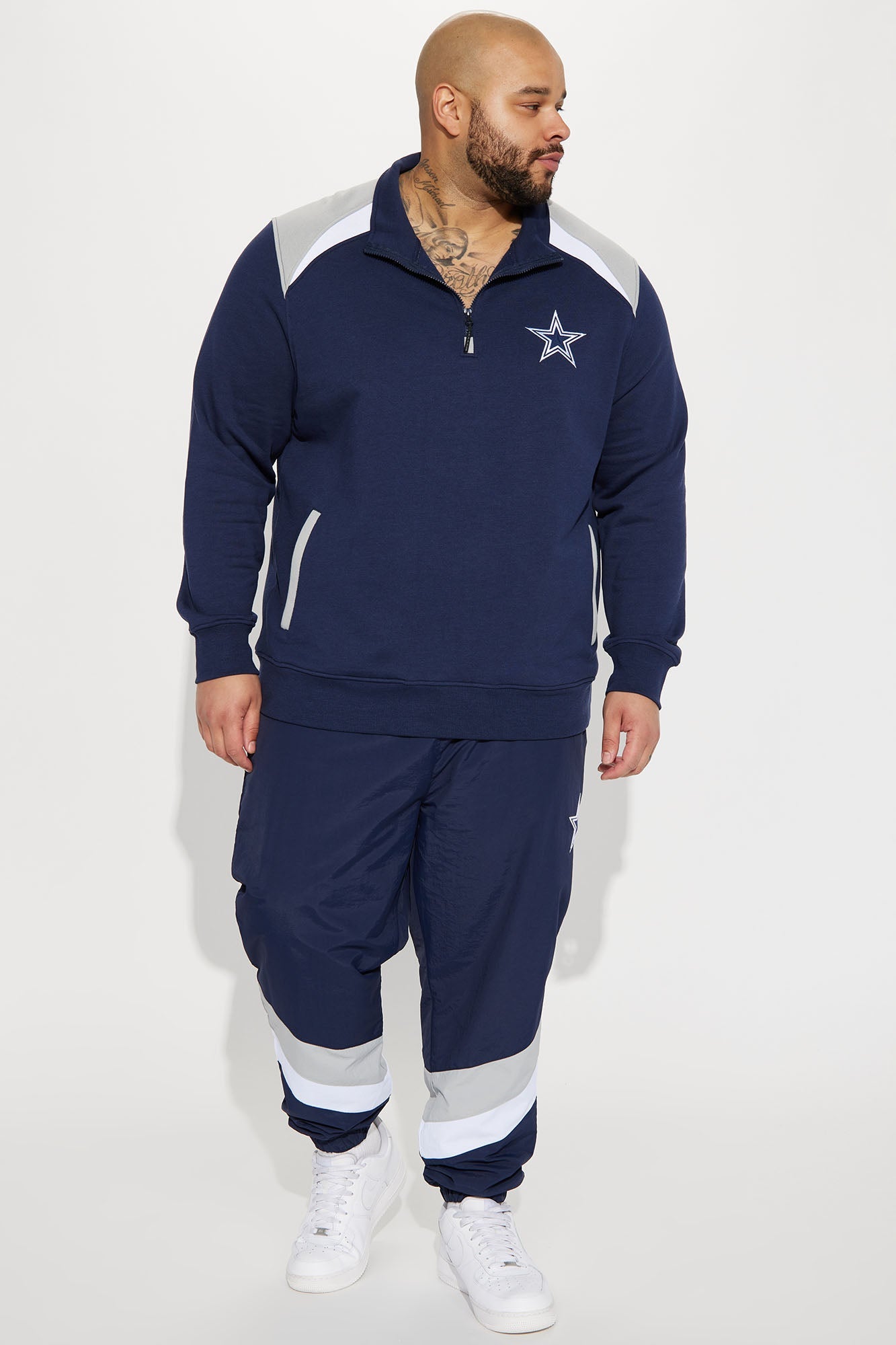 Cowboys Quarter Zip Sweatshirt - Navy