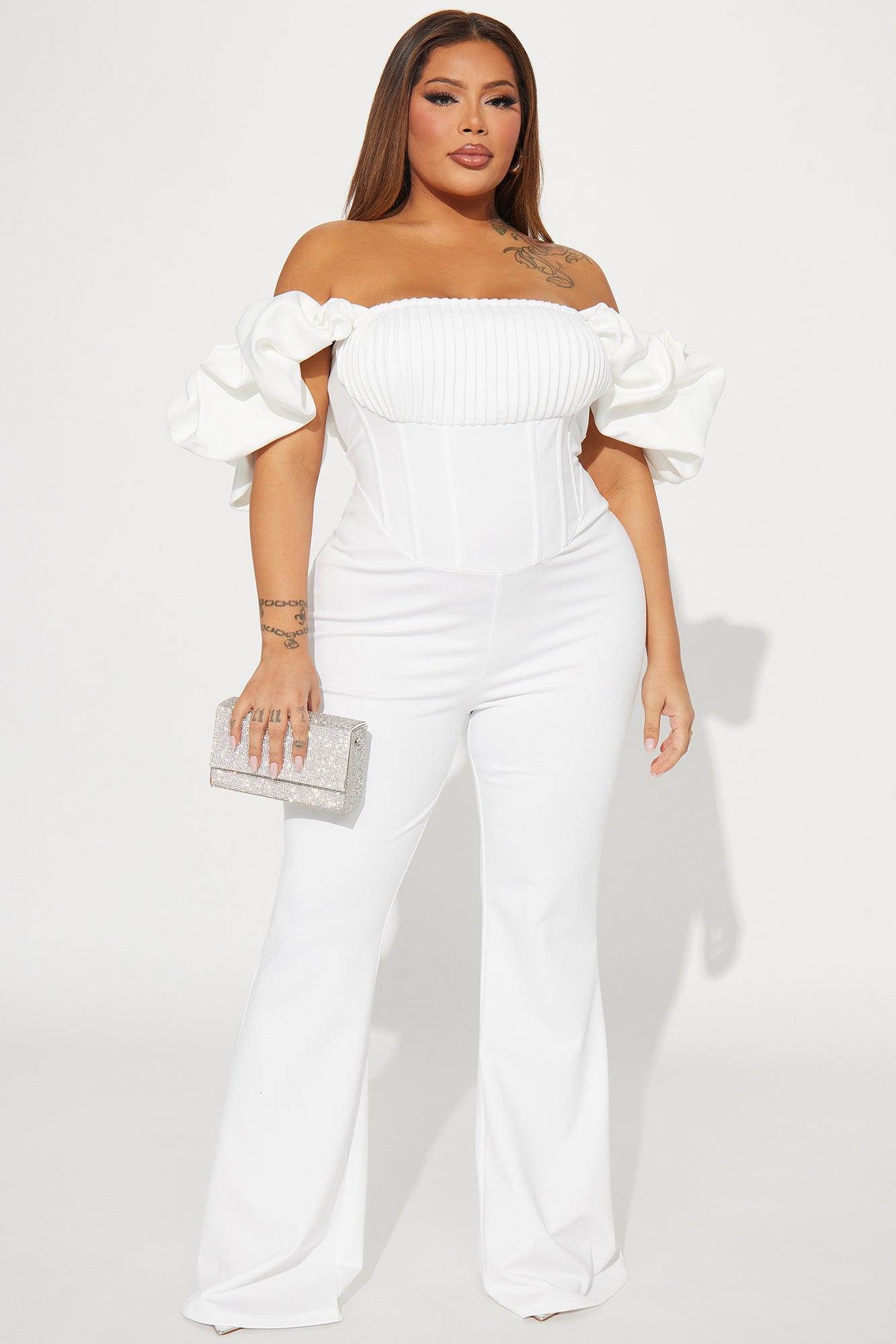 Dreaming In Ruffles Jumpsuit  - White