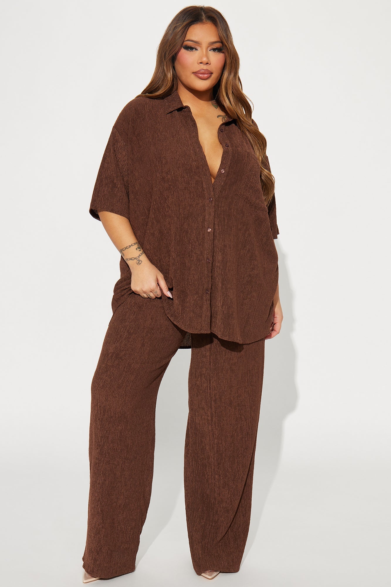 Vacay Vibes Pant Set - Brown