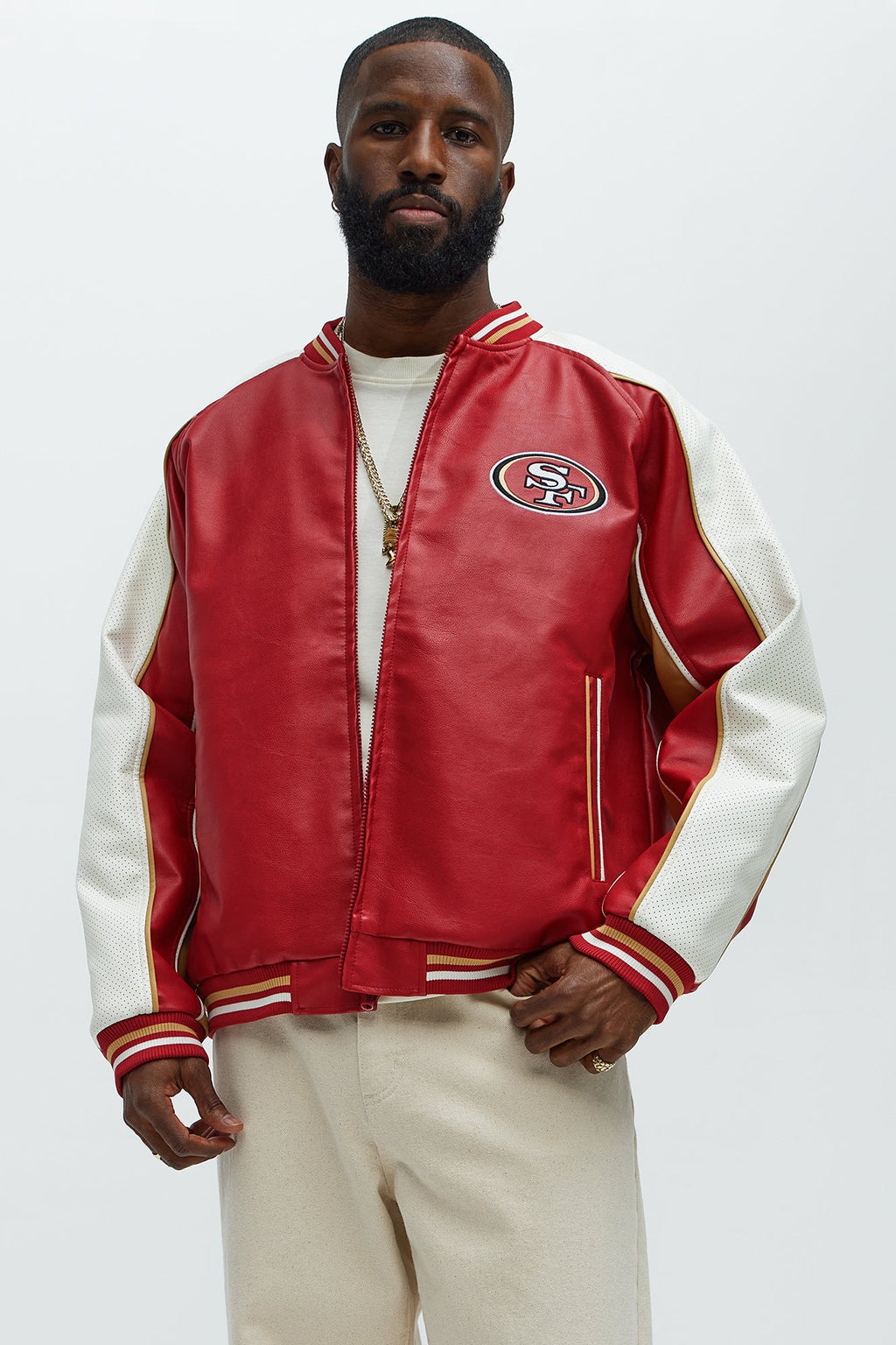 49ers High Standard Jacket - Red/White