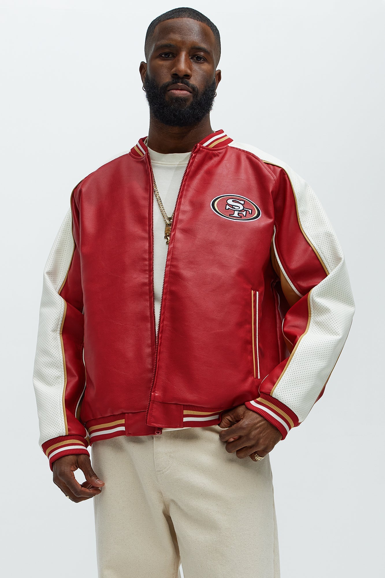 49ers High Standard Jacket - Red/White