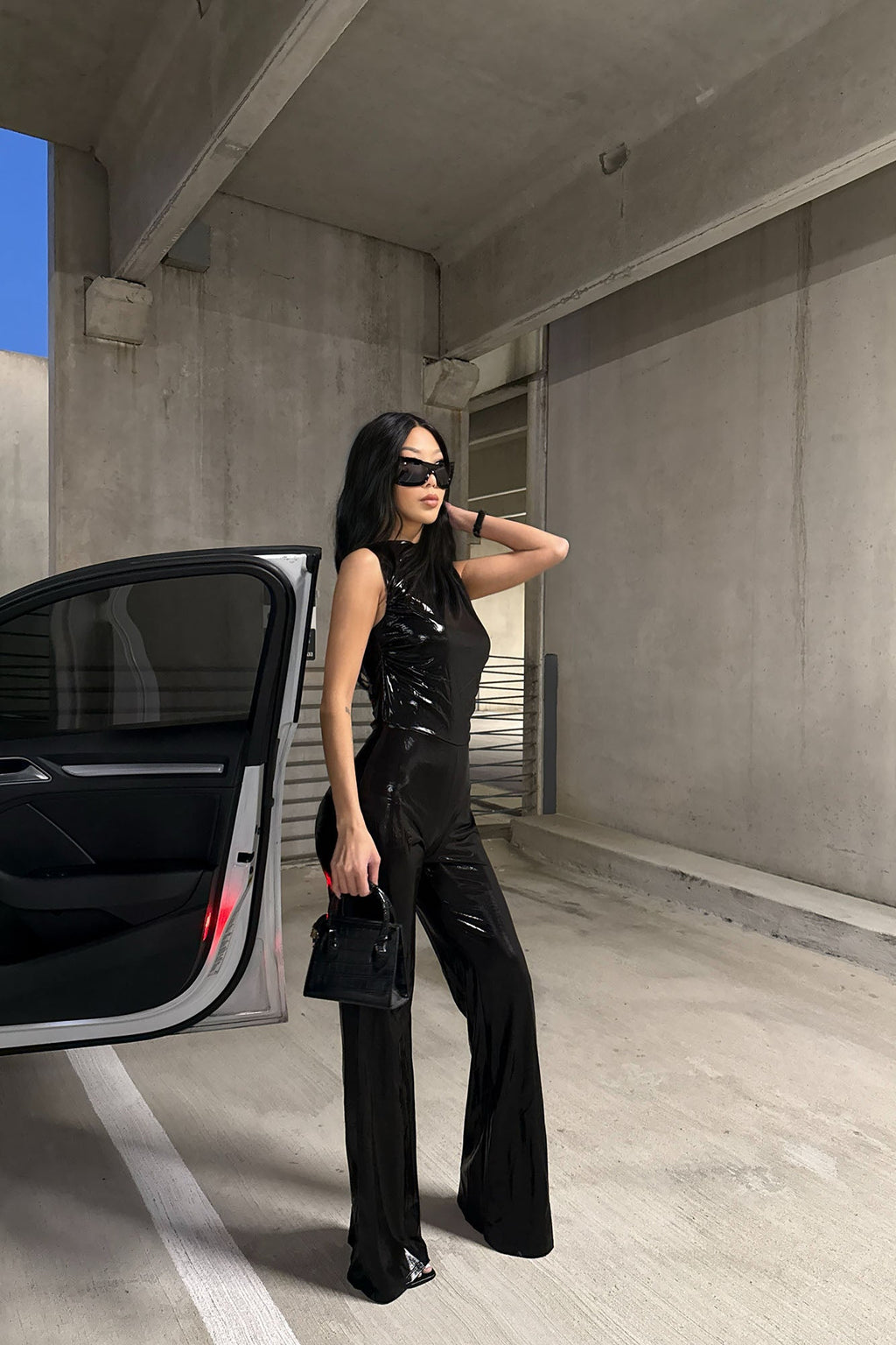 This Is Me Metallic Jumpsuit - Black