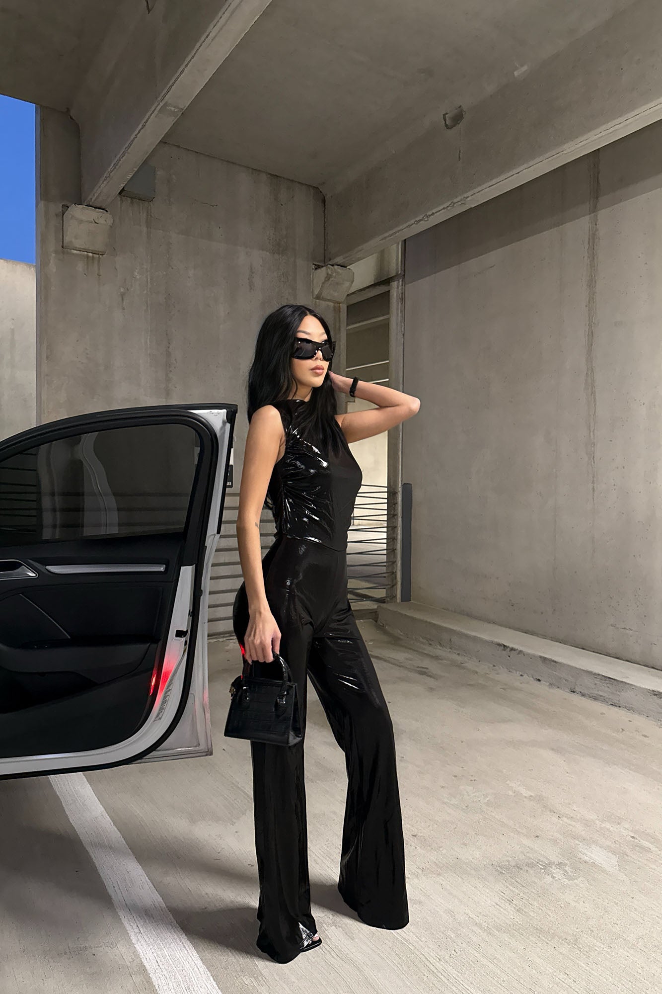 This Is Me Metallic Jumpsuit - Black