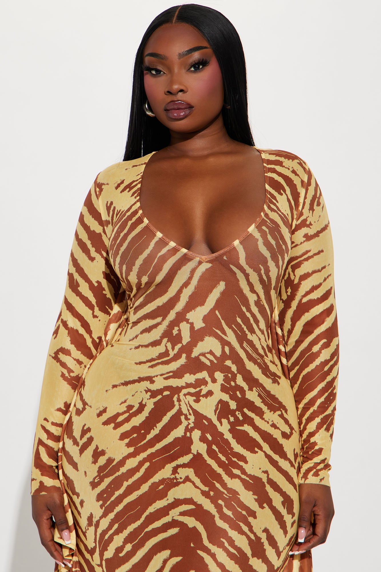 Run Wild Mesh Maxi Dress - Yellow/combo