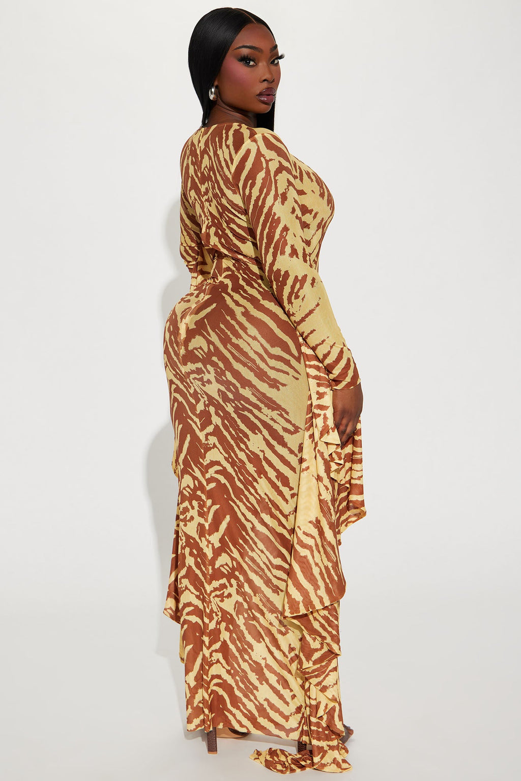 Run Wild Mesh Maxi Dress - Yellow/combo