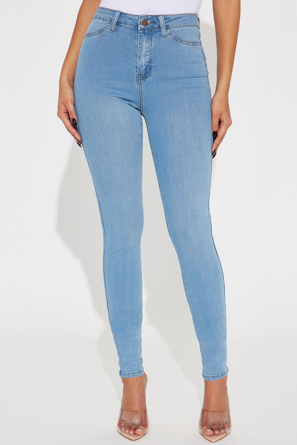 Tall Classic High Waist Skinny Jeans - Light Blue Wash
