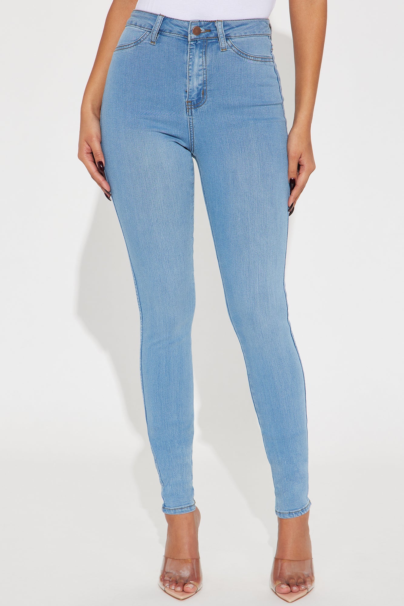 Tall Classic High Waist Skinny Jeans - Light Blue Wash