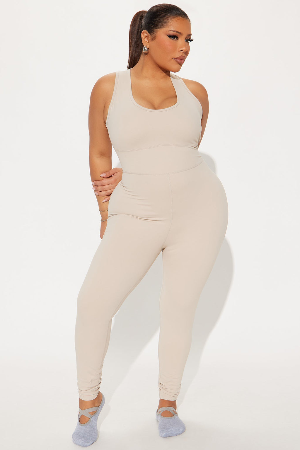 Natural Curve Super Soft Active Jumpsuit - Light Taupe