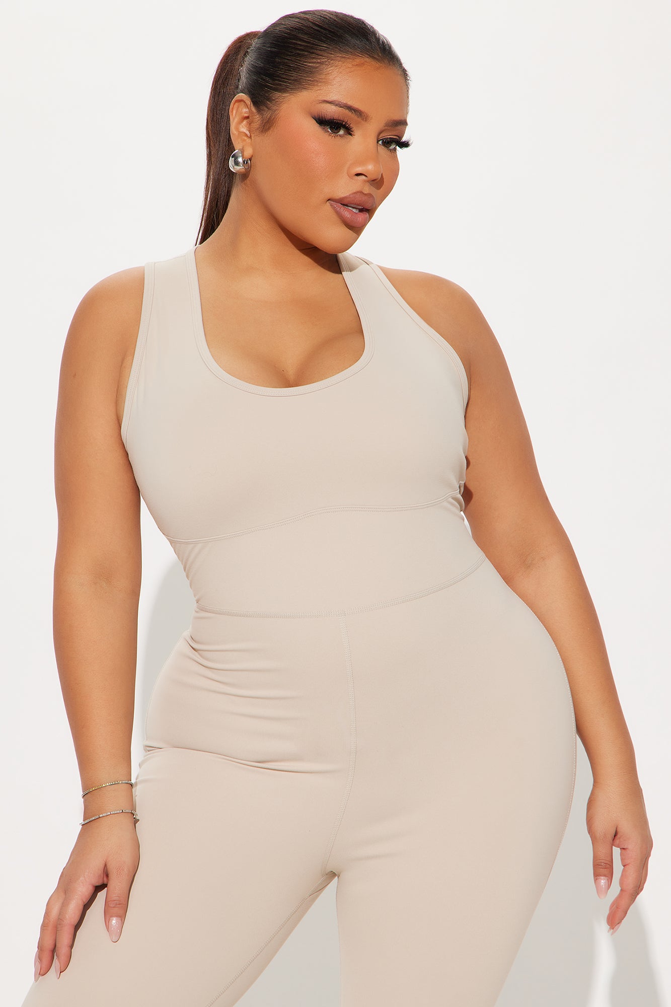 Natural Curve Super Soft Active Jumpsuit - Light Taupe