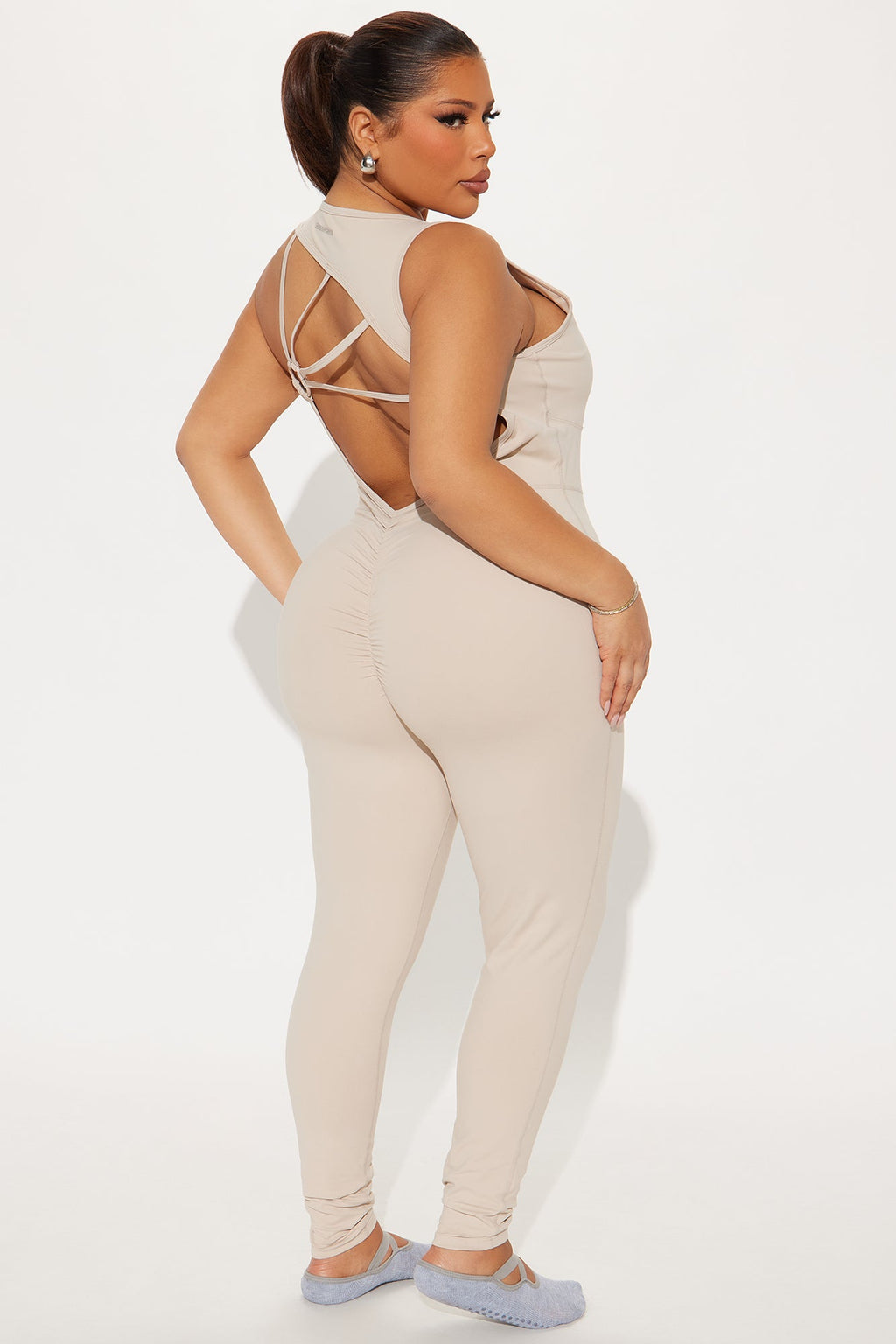 Natural Curve Super Soft Active Jumpsuit - Light Taupe
