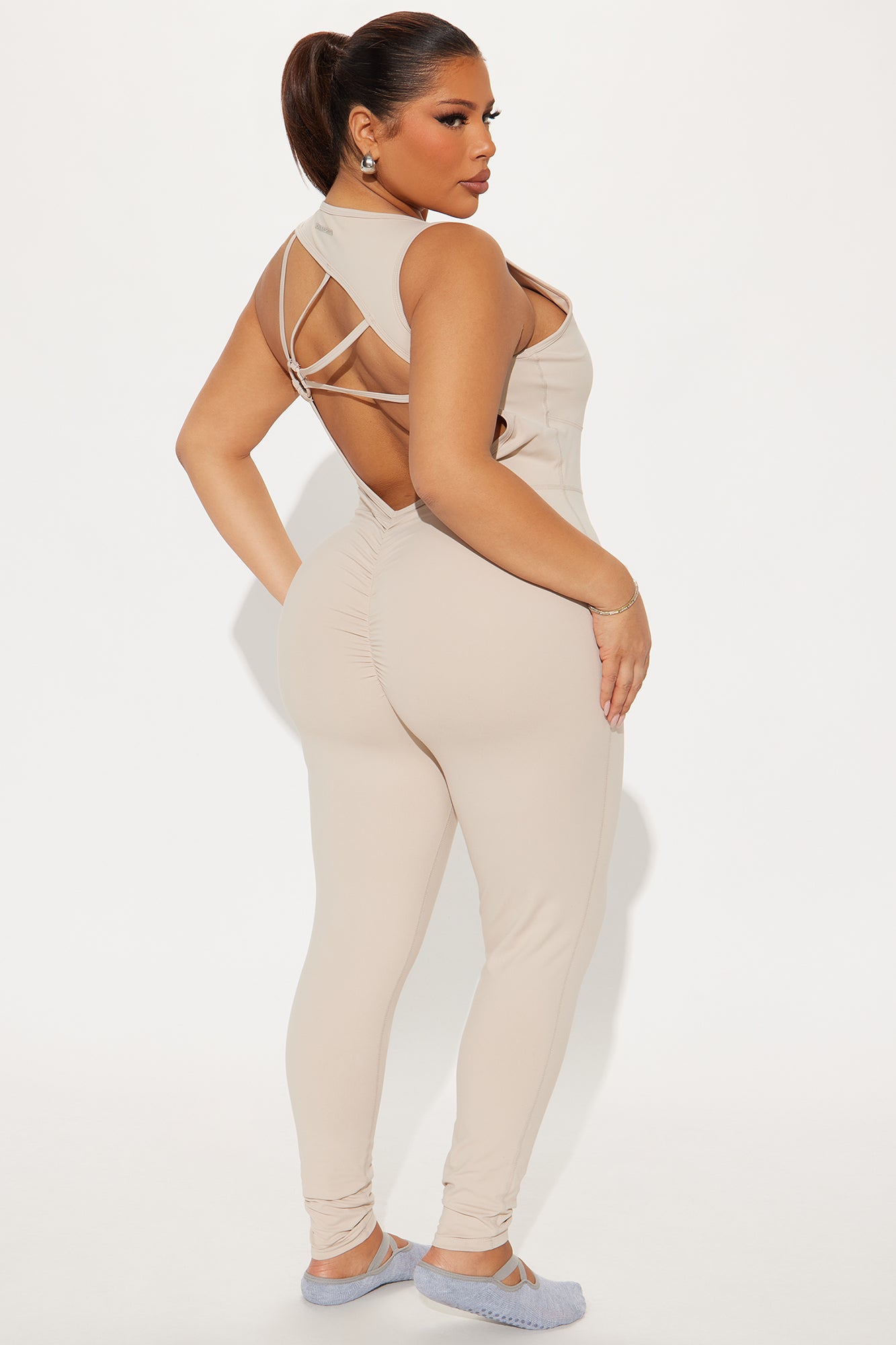 Natural Curve Super Soft Active Jumpsuit - Light Taupe