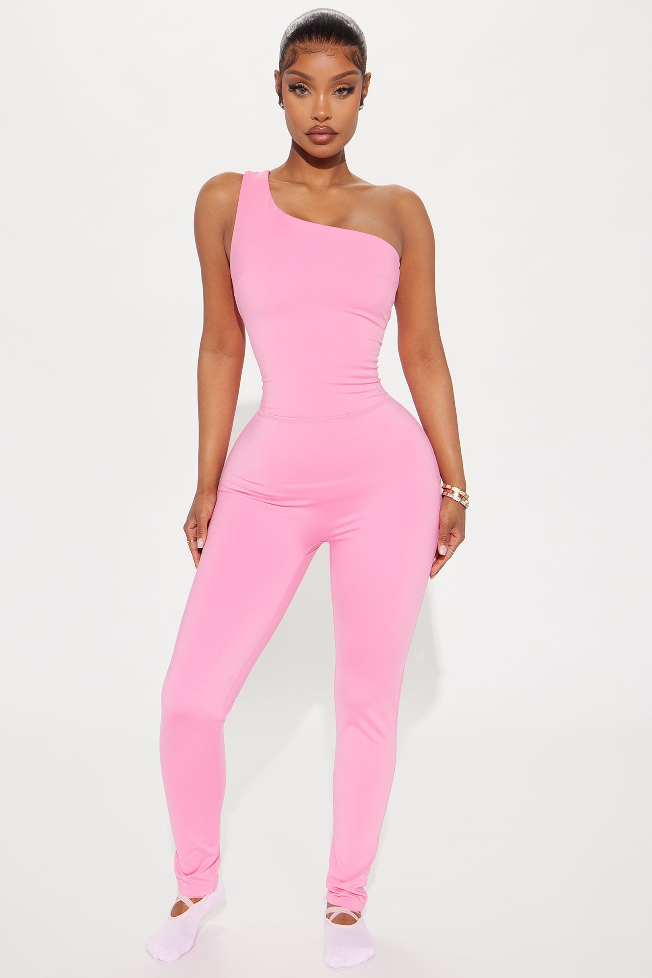 Balance Me Out Elevate Active Jumpsuit - Bubblegum Pink