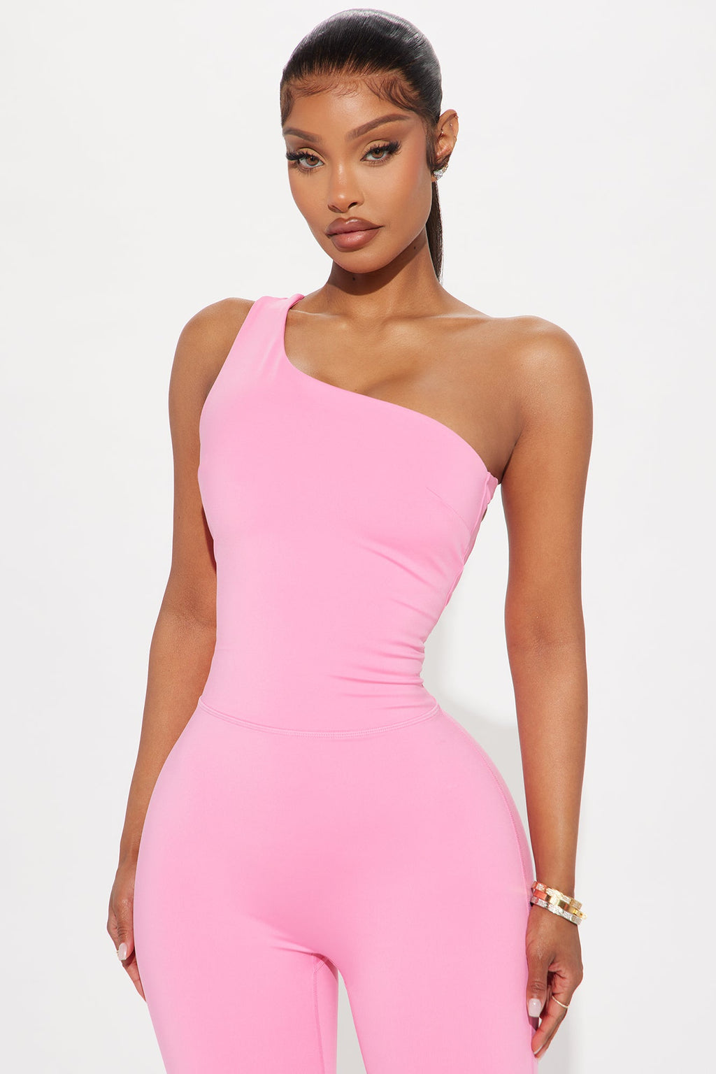 Balance Me Out Elevate Active Jumpsuit - Bubblegum Pink