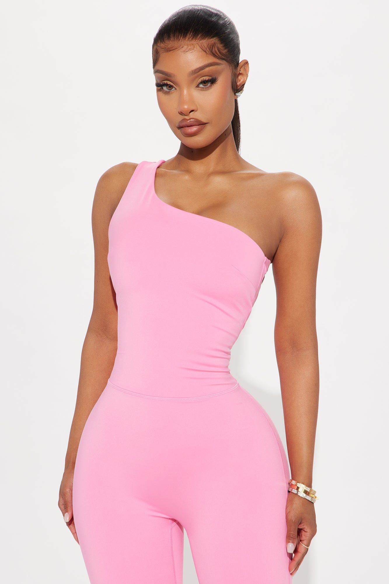 Balance Me Out Elevate Active Jumpsuit - Bubblegum Pink
