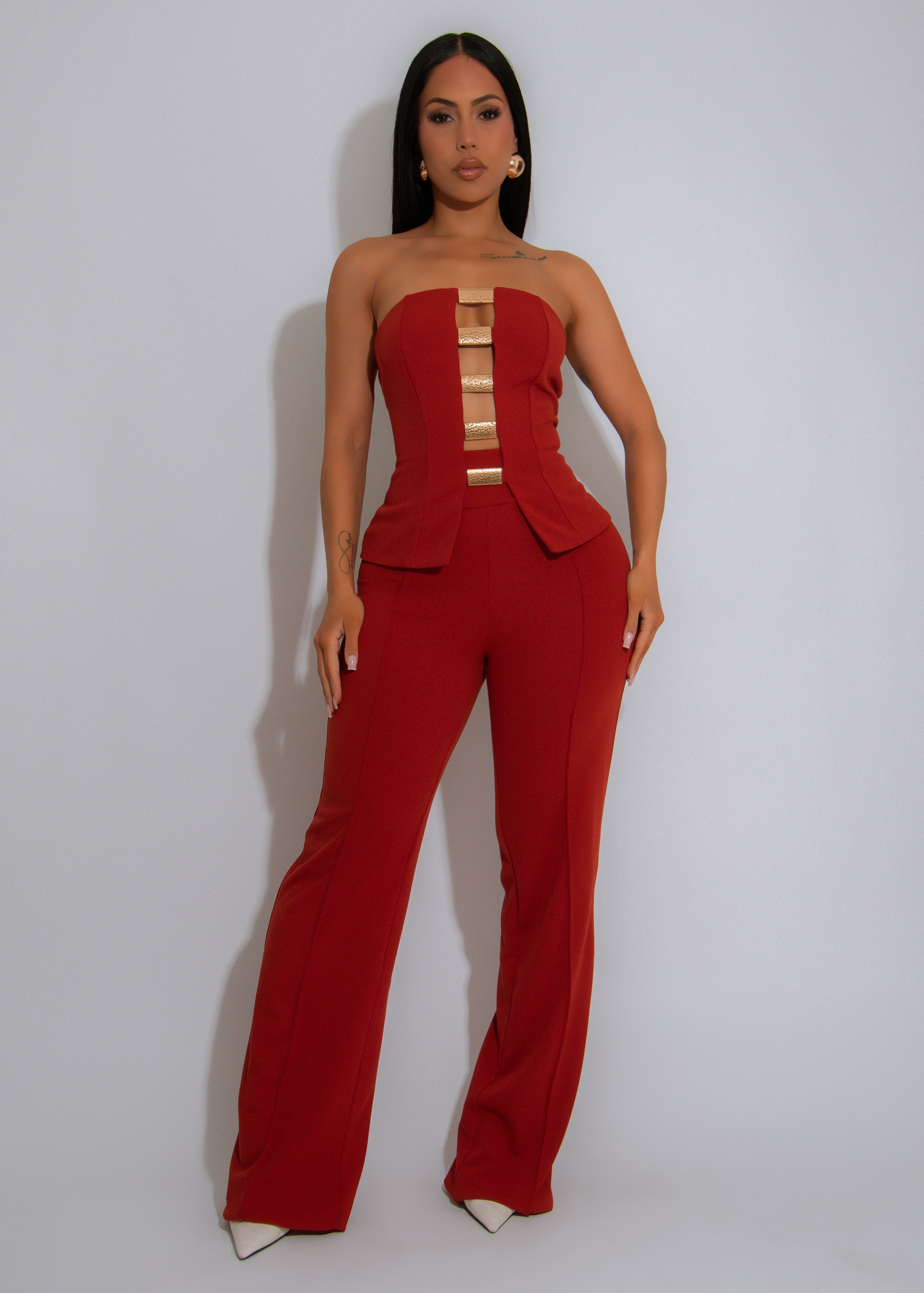 Ember Edge Pant Set Brown