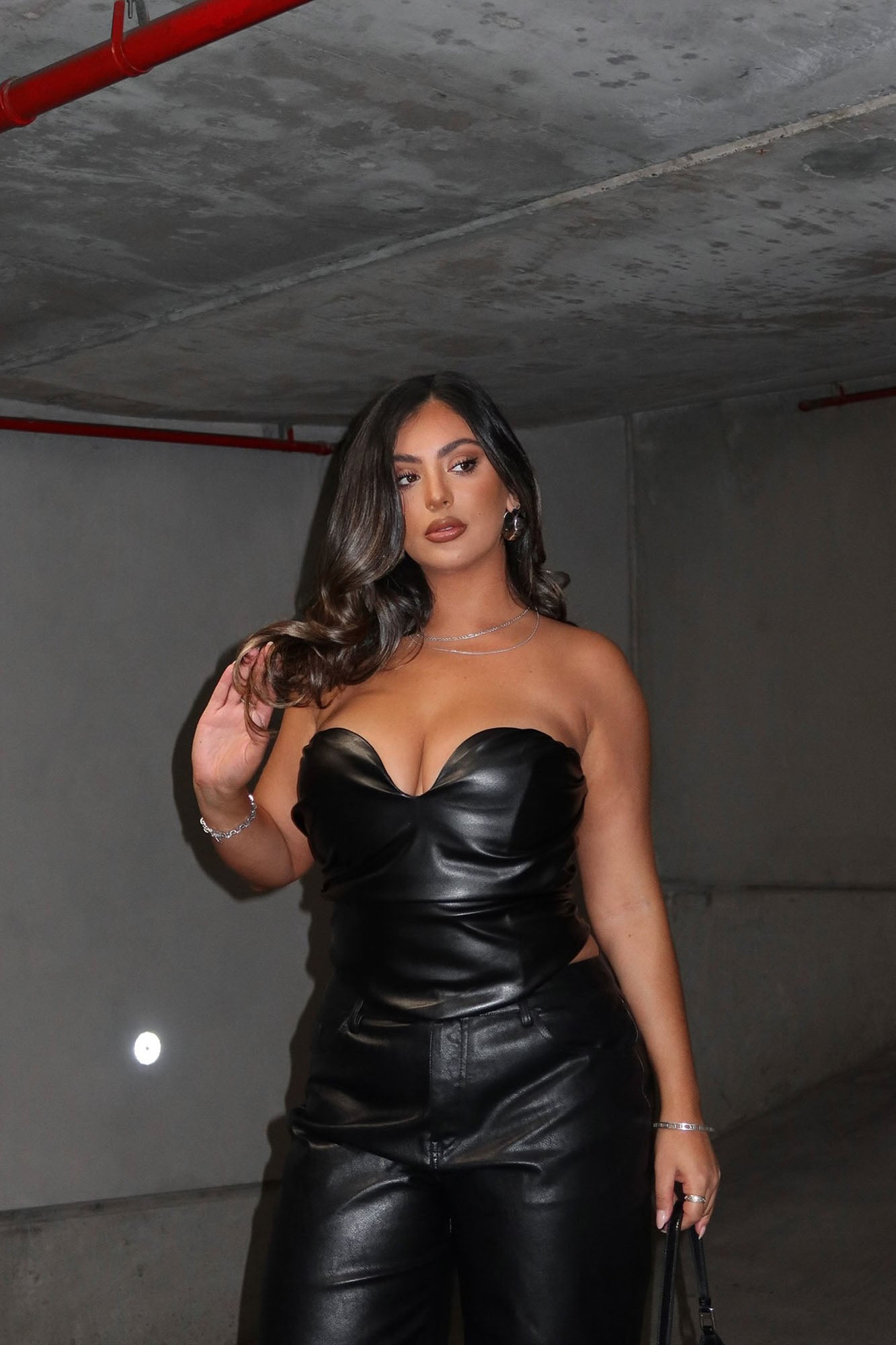 Catching Looks Faux Leather Top - Black