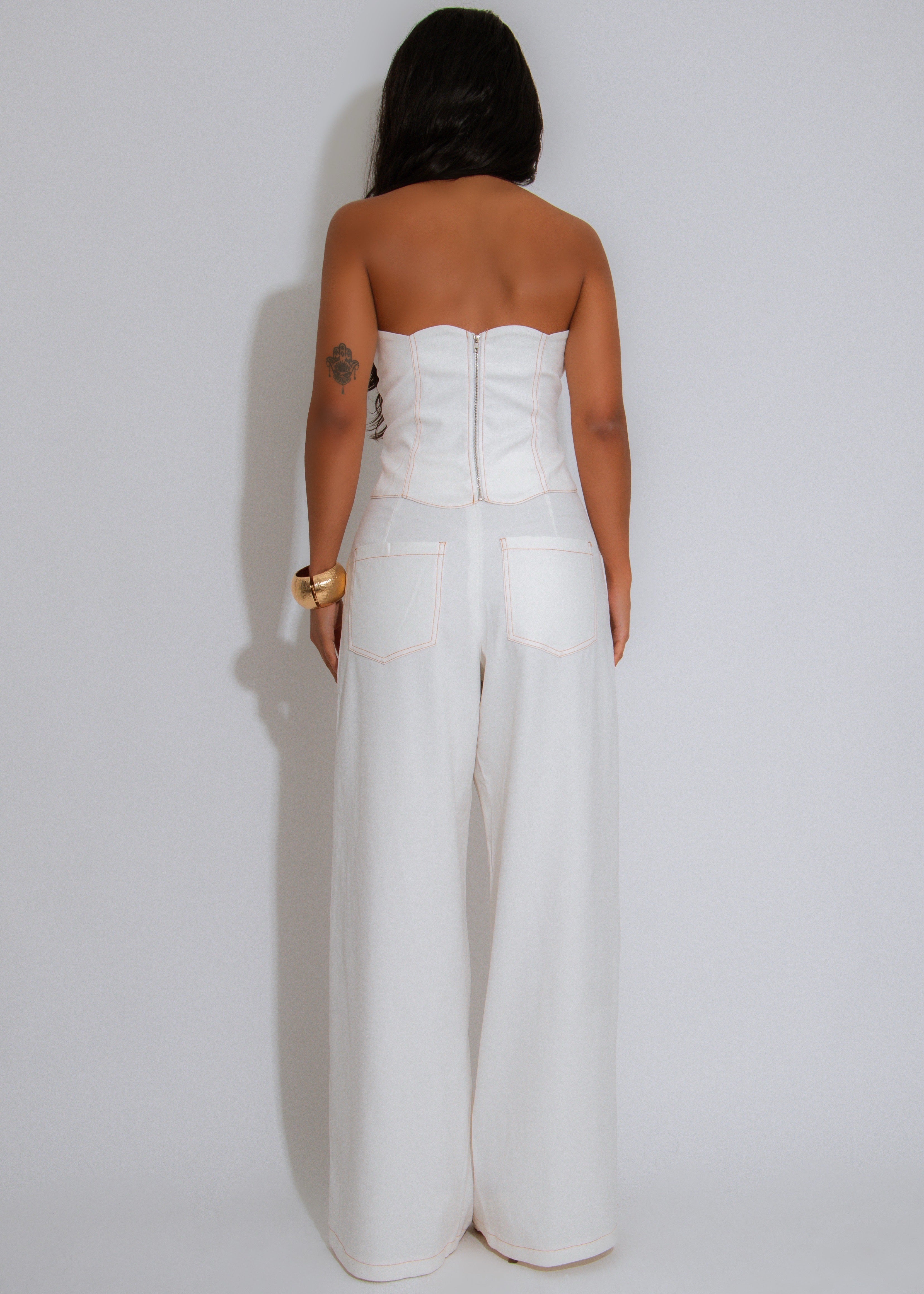 Off-Duty Muse Pant Set White