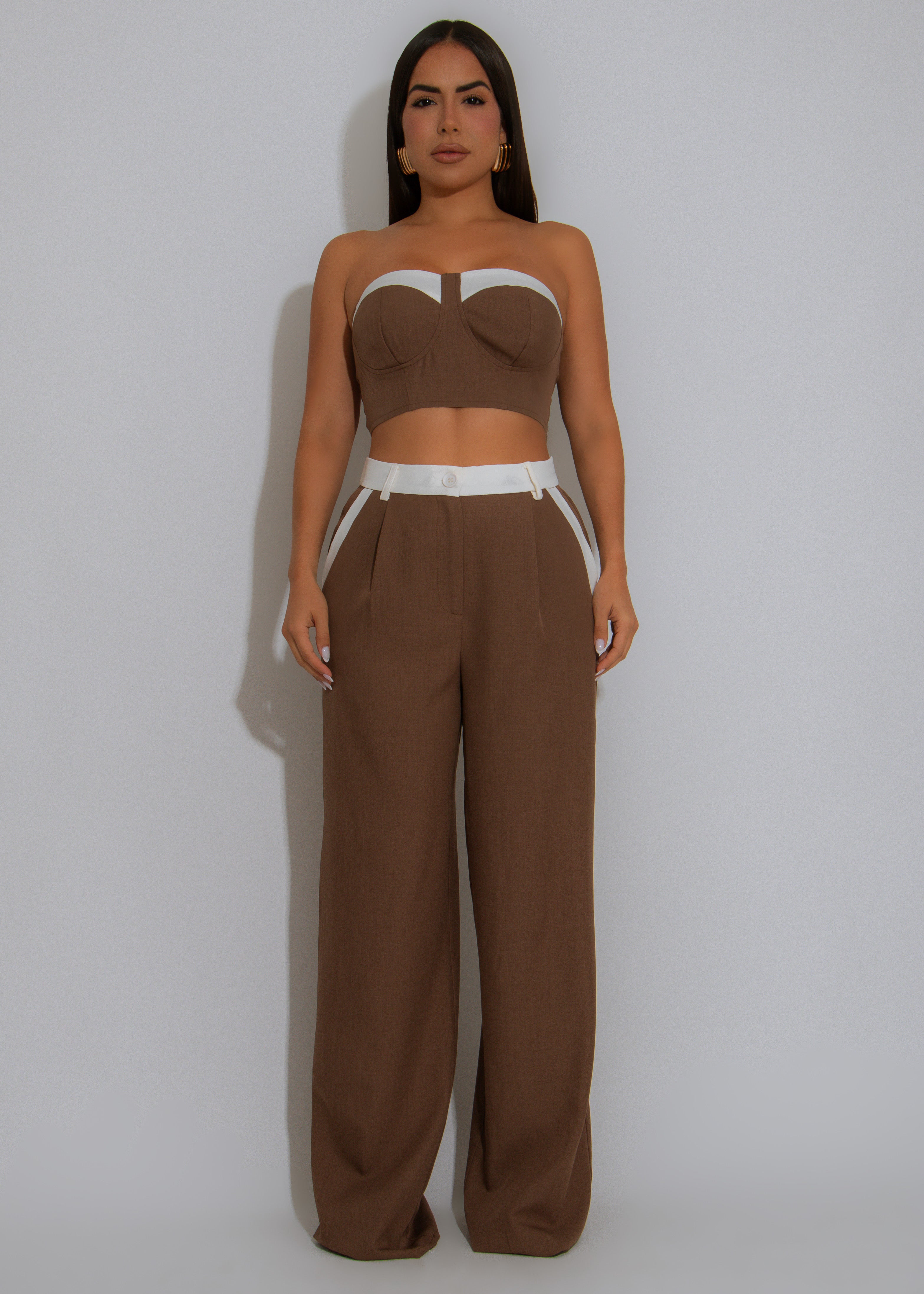 Command Cut Pant set Brown