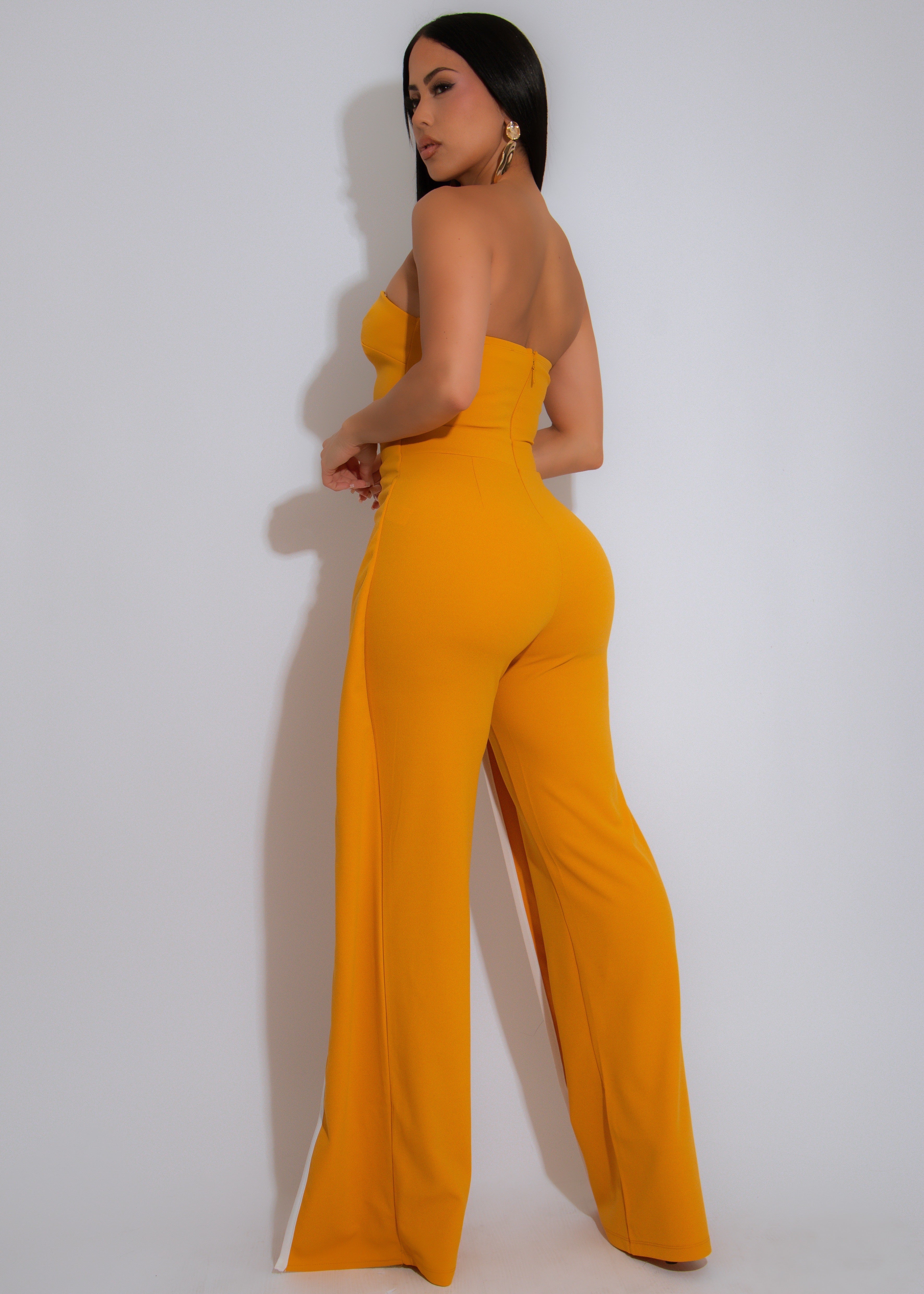 Vibe Check Jumpsuit Yellow
