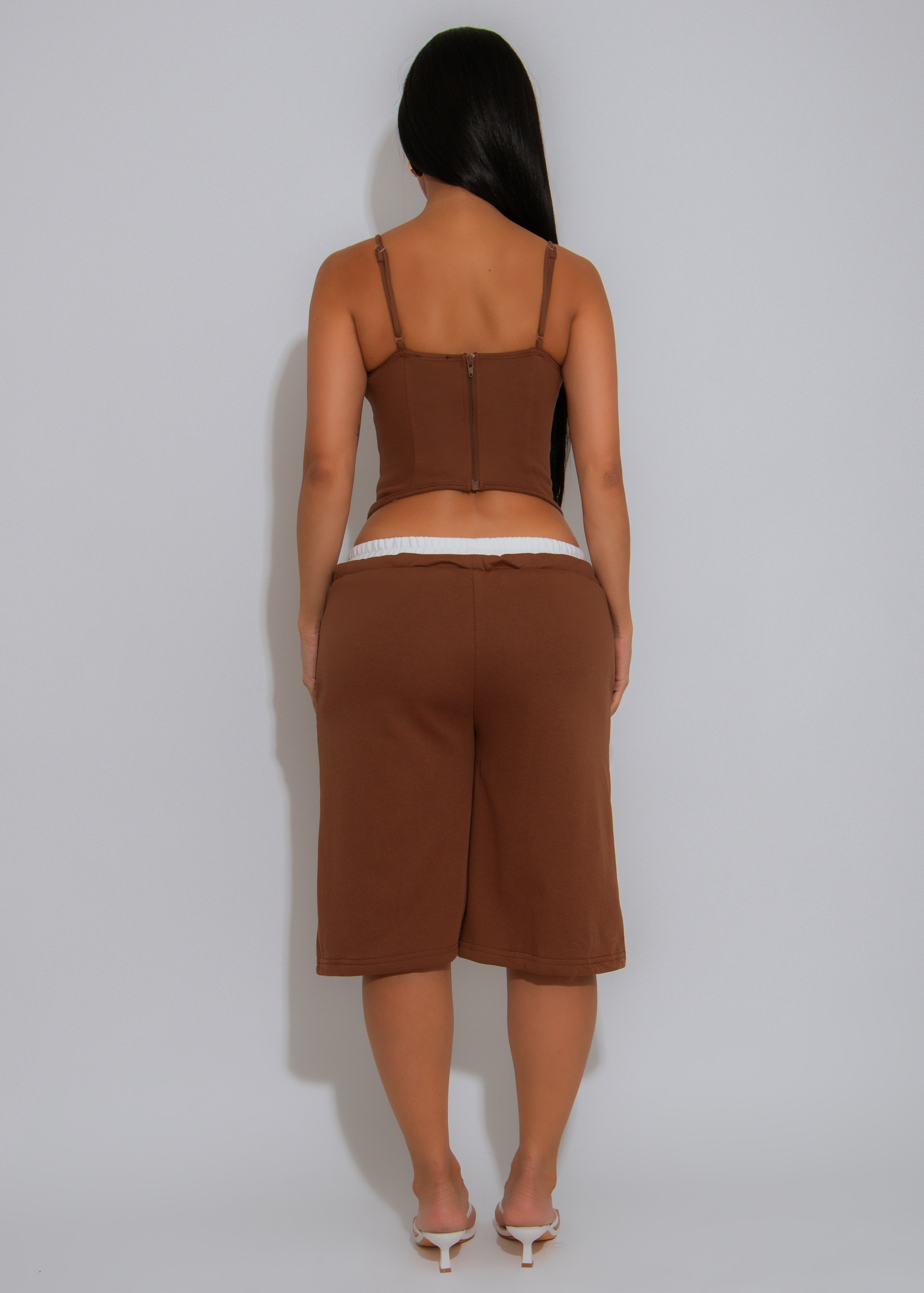 Heat Check Short Set Brown