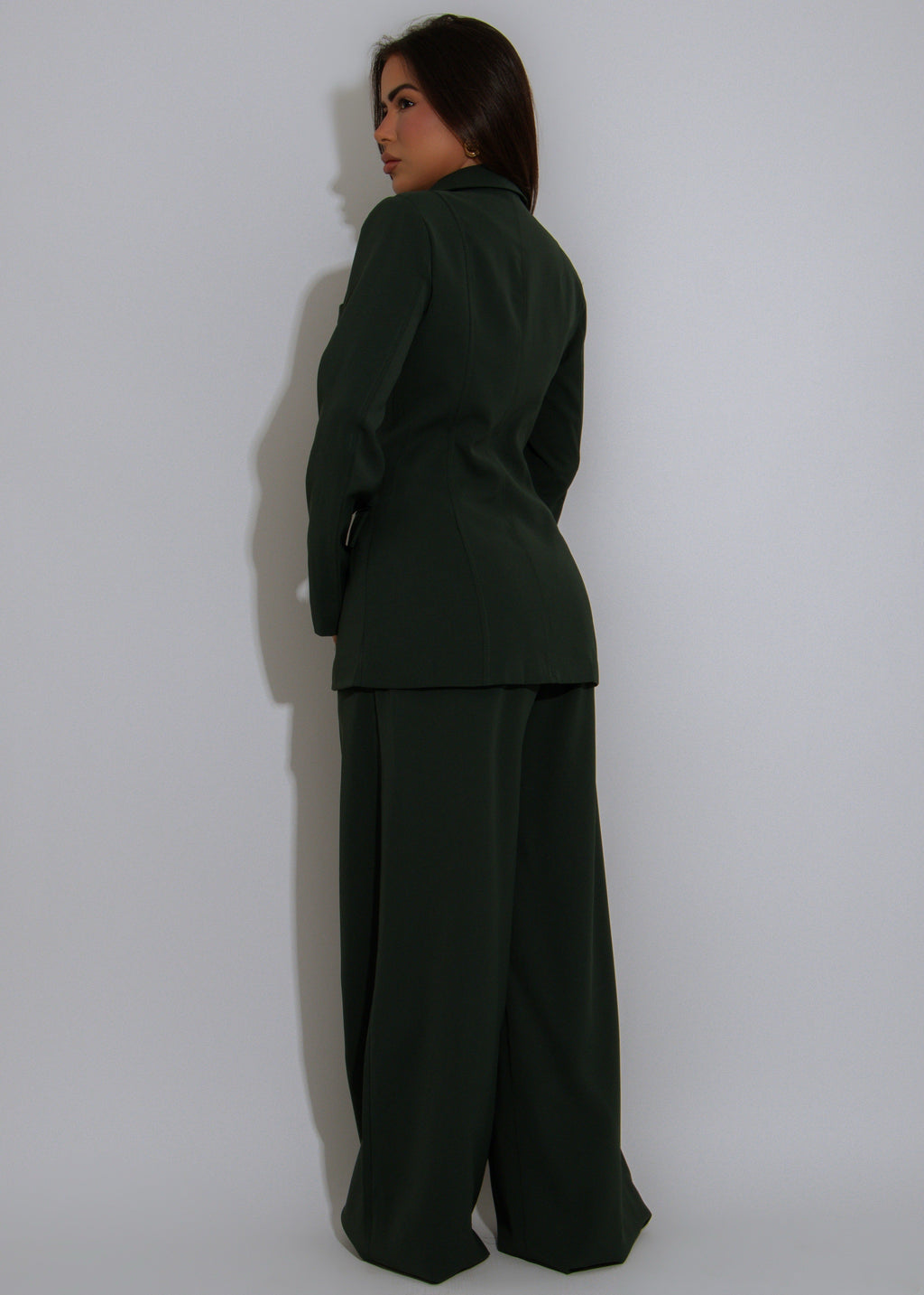 Executive Drama Pant Set Green
