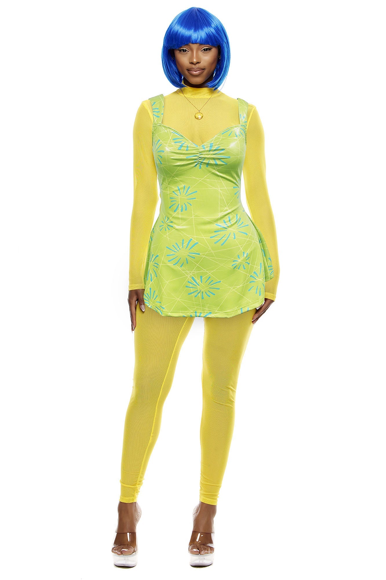 Ecstasy & Joy 5 Piece Costume Set - Green/combo