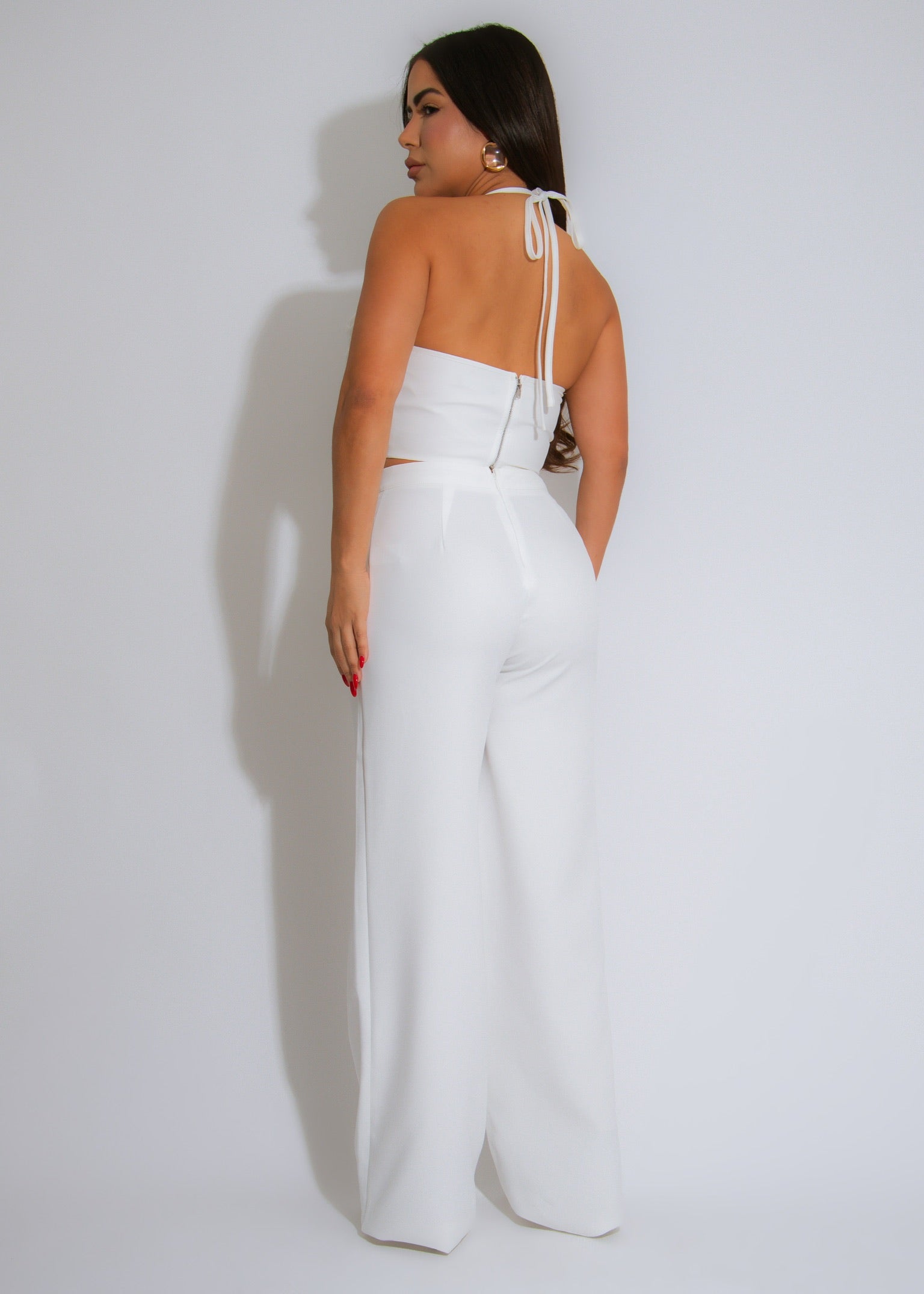 Amora Rose Floral Pant Set White