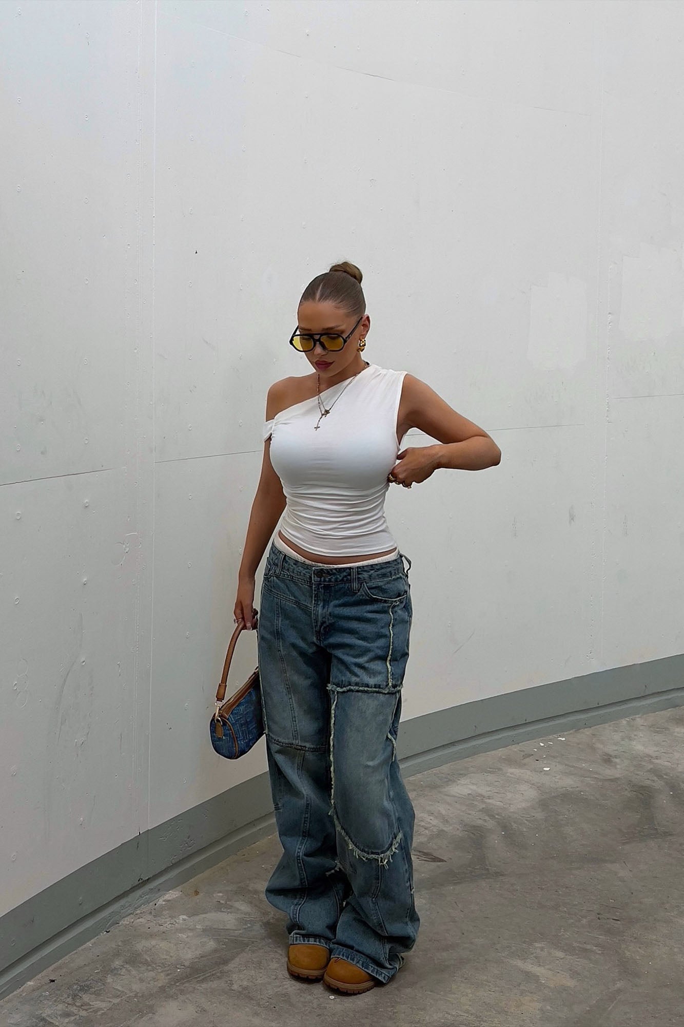 Bianca One Shoulder Top - White