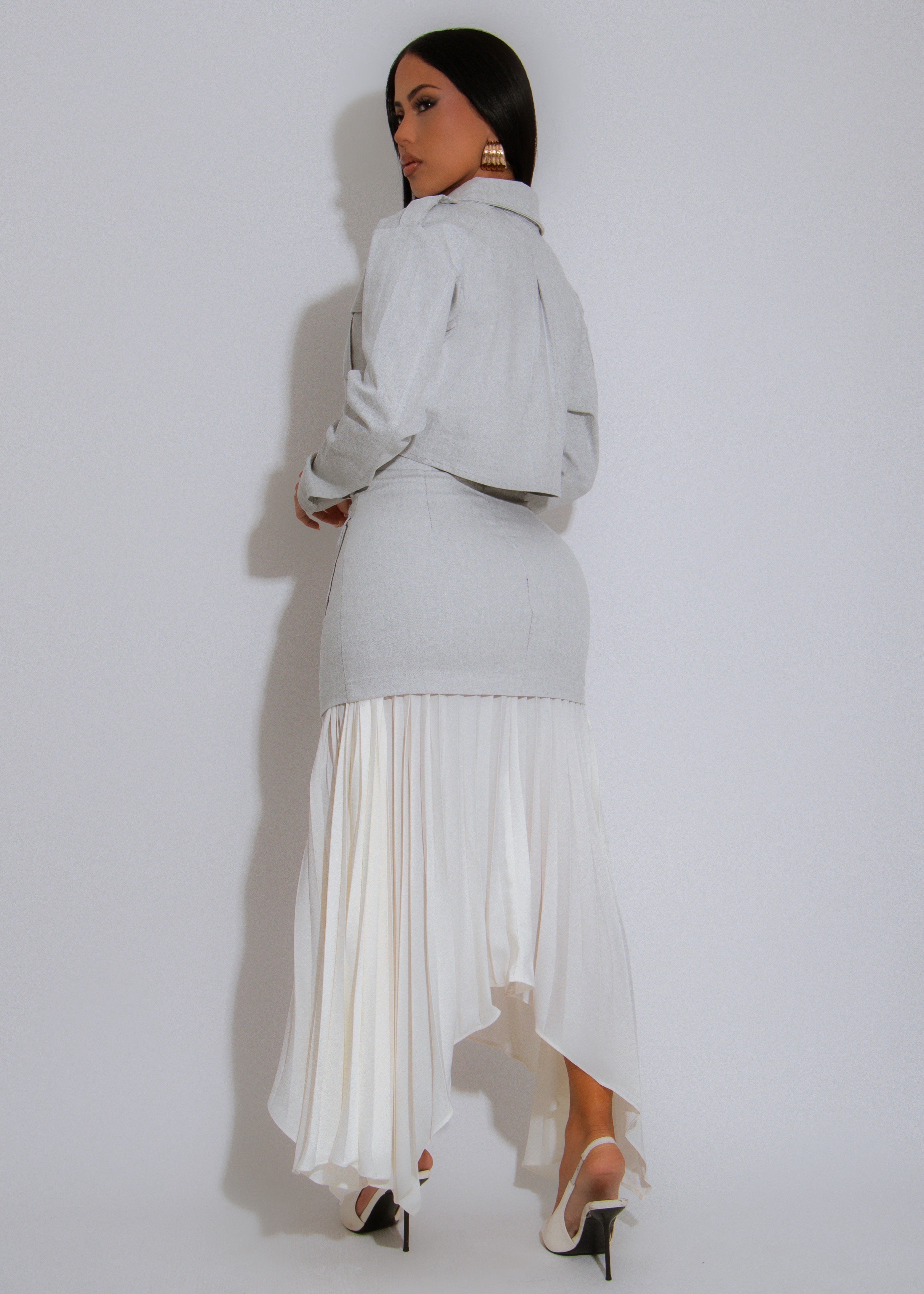 Urban Grace Skirt Set Grey