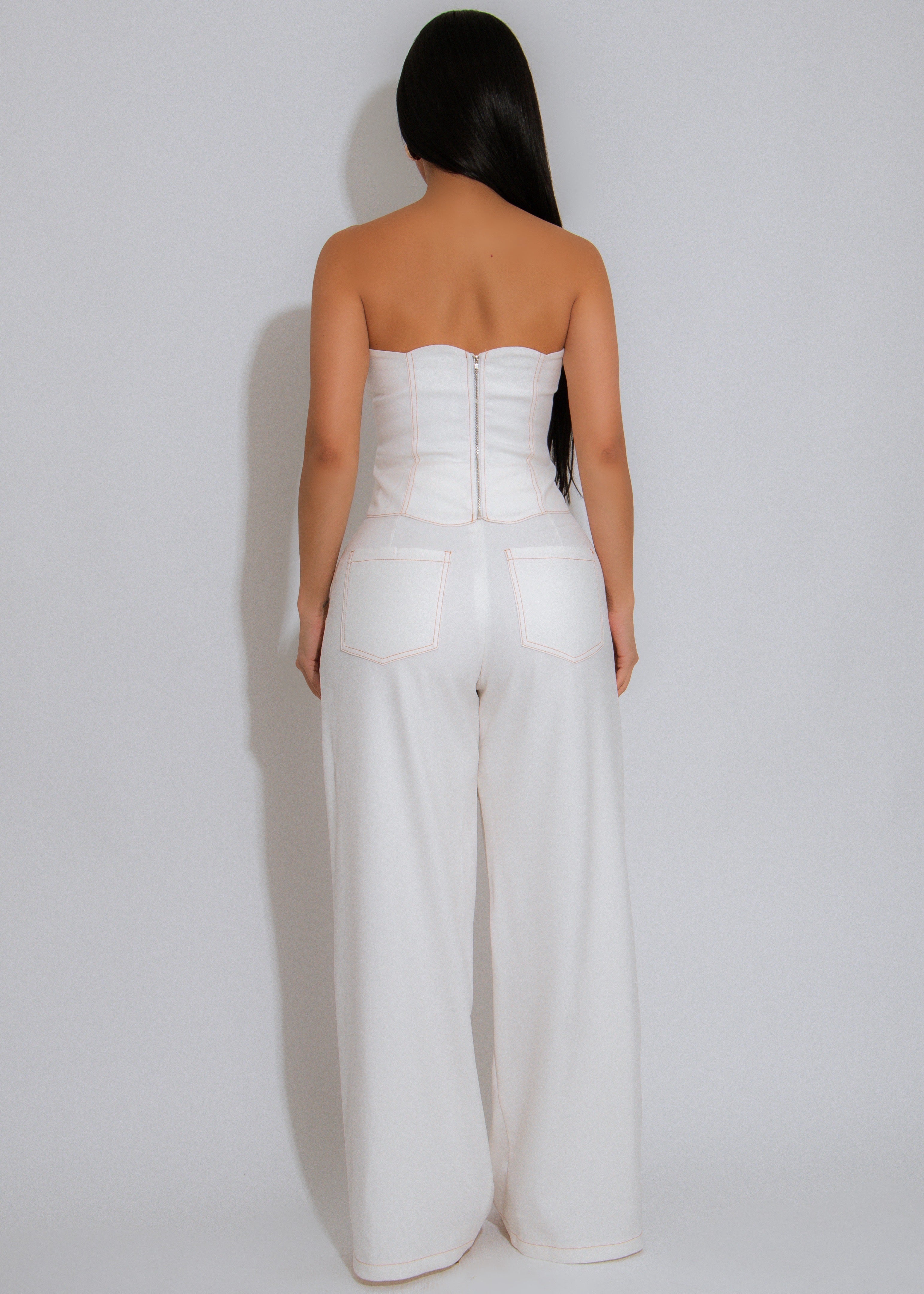 Off-Duty Muse Pant Set White