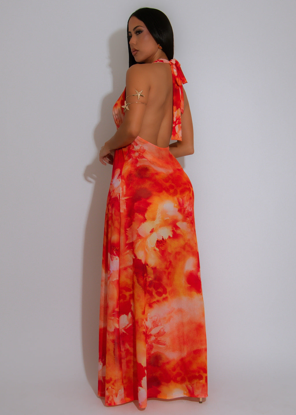No Excuses Here Mesh Skirt Set Orange