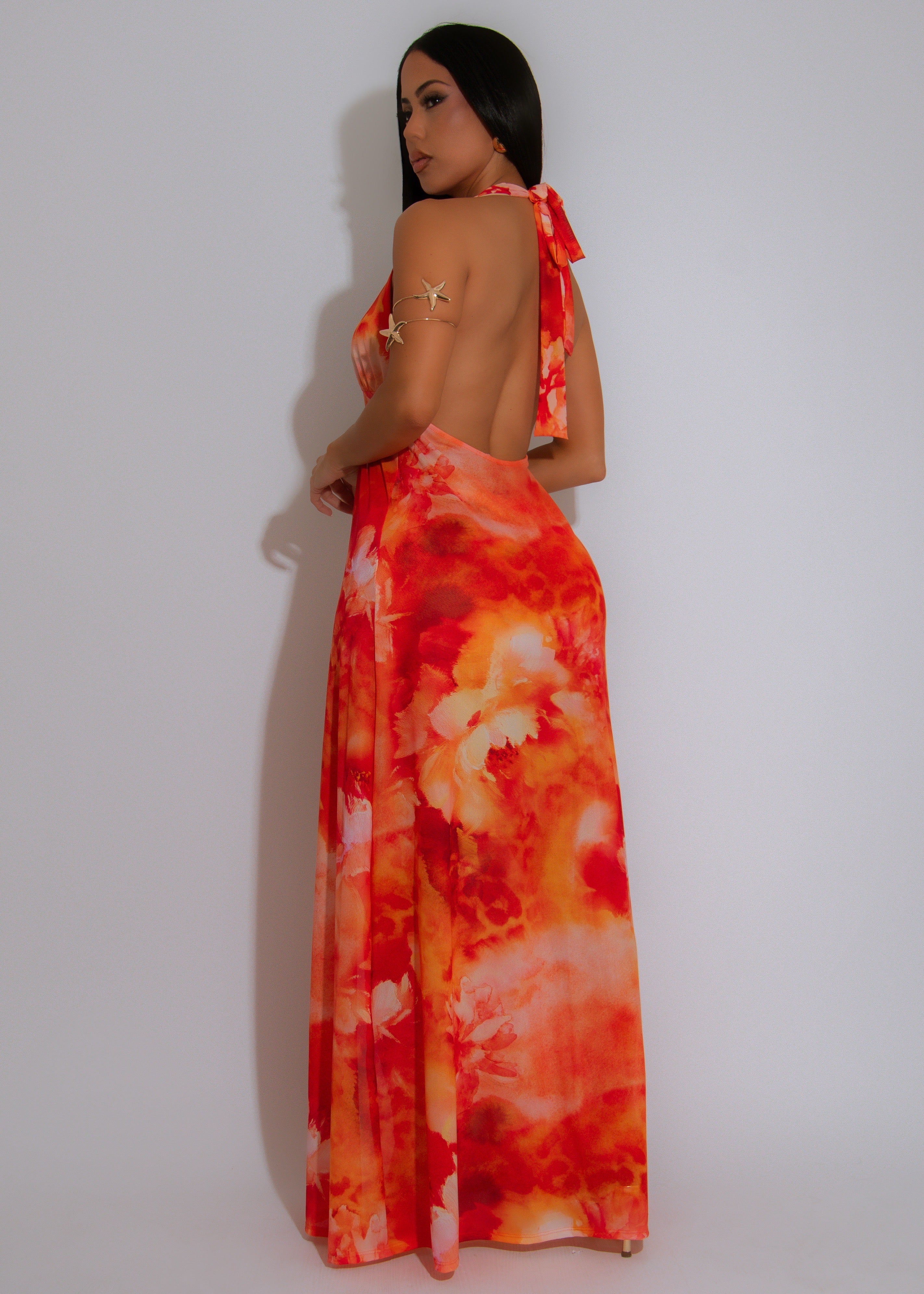 No Excuses Here Mesh Skirt Set Orange
