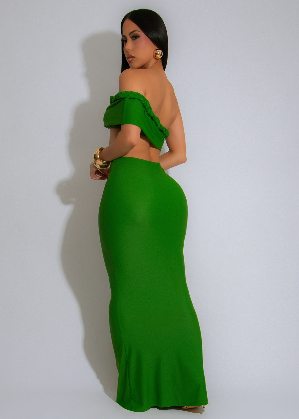 Mystic Flow Skirt Set Green