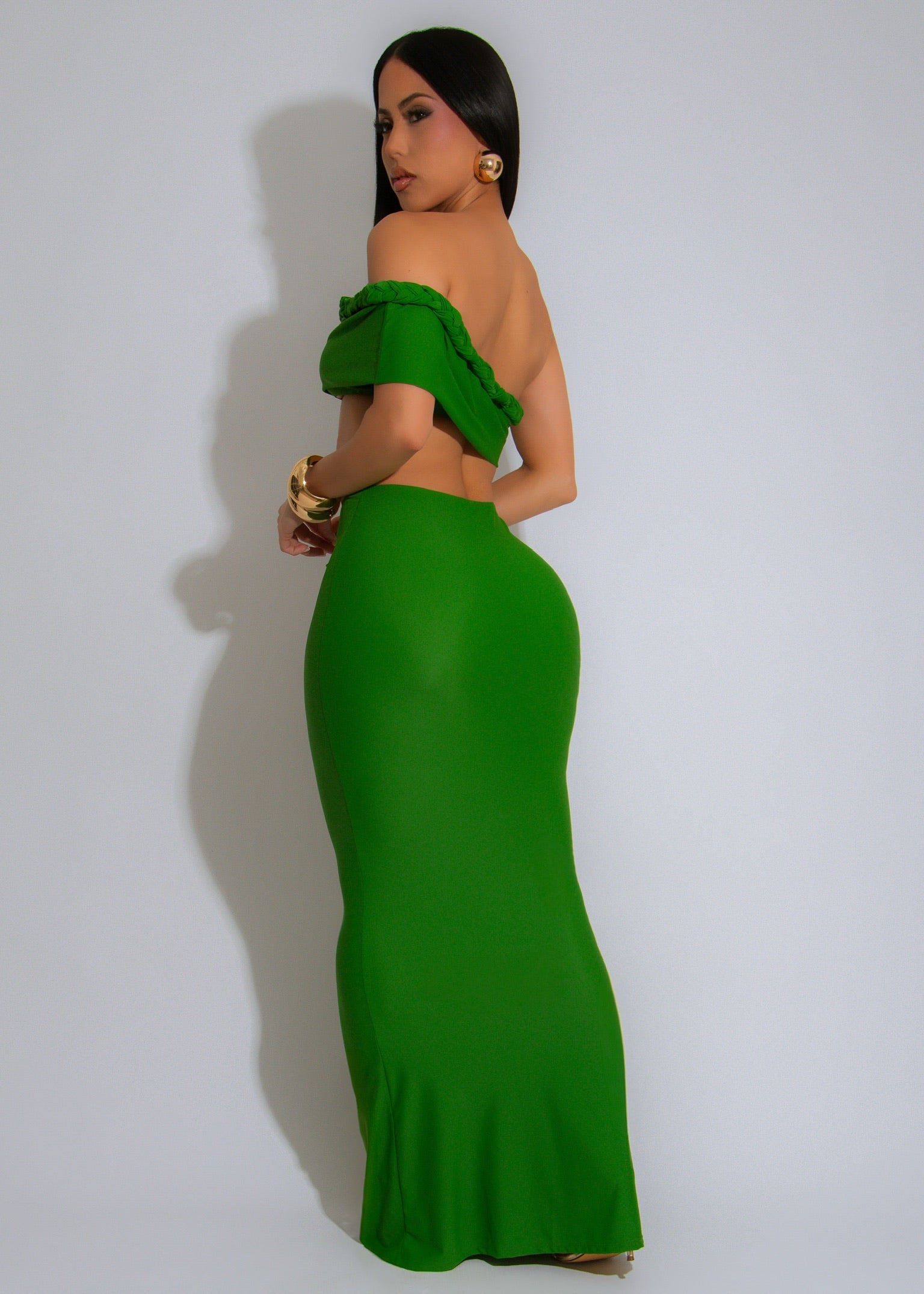 Mystic Flow Skirt Set Green