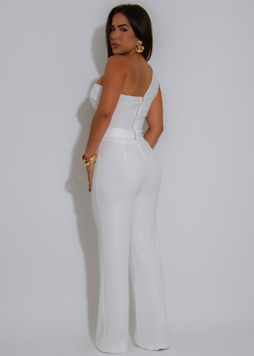 Sculpted Ease Pant Set White