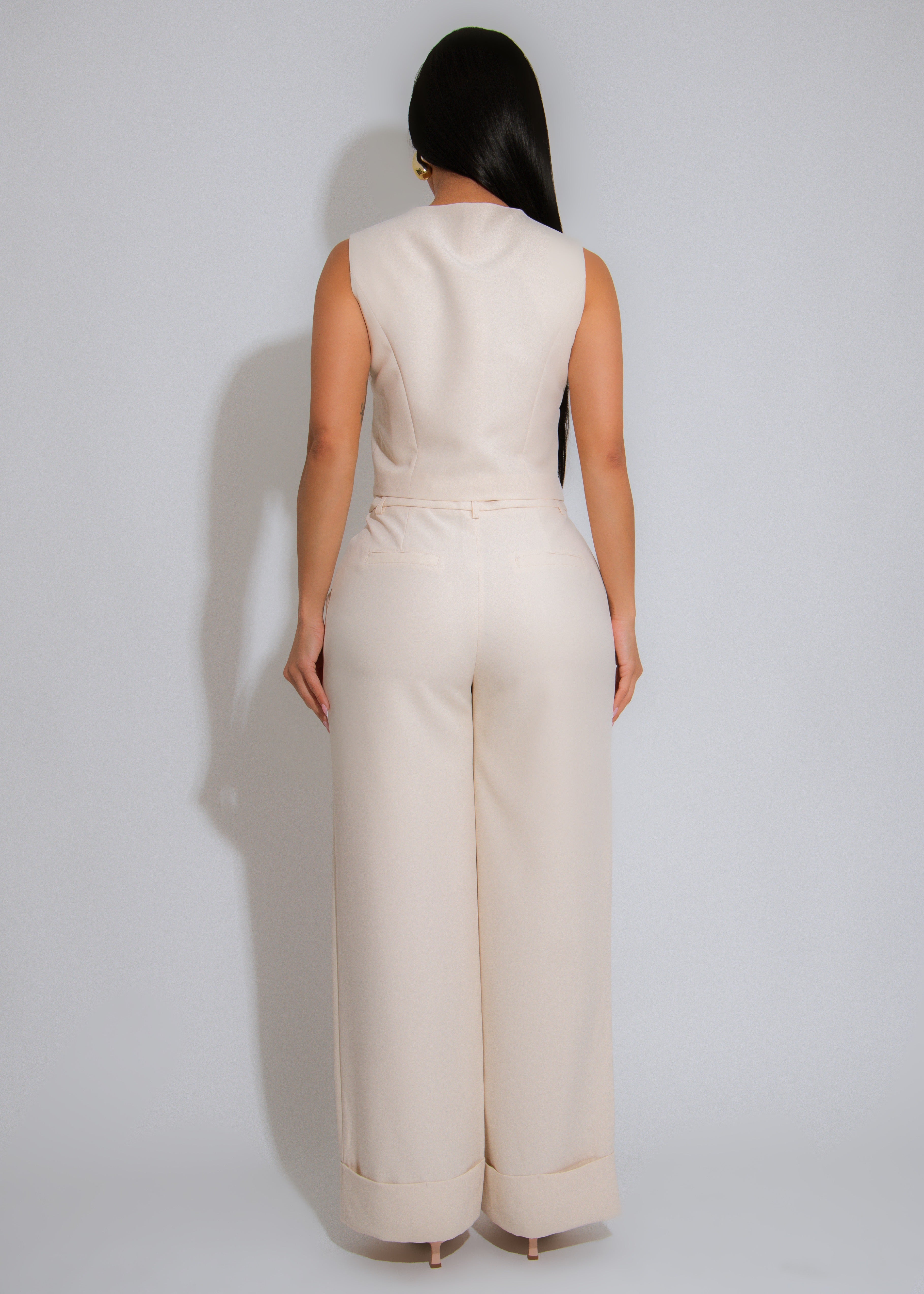 Boardroom Muse Pant Set Nude