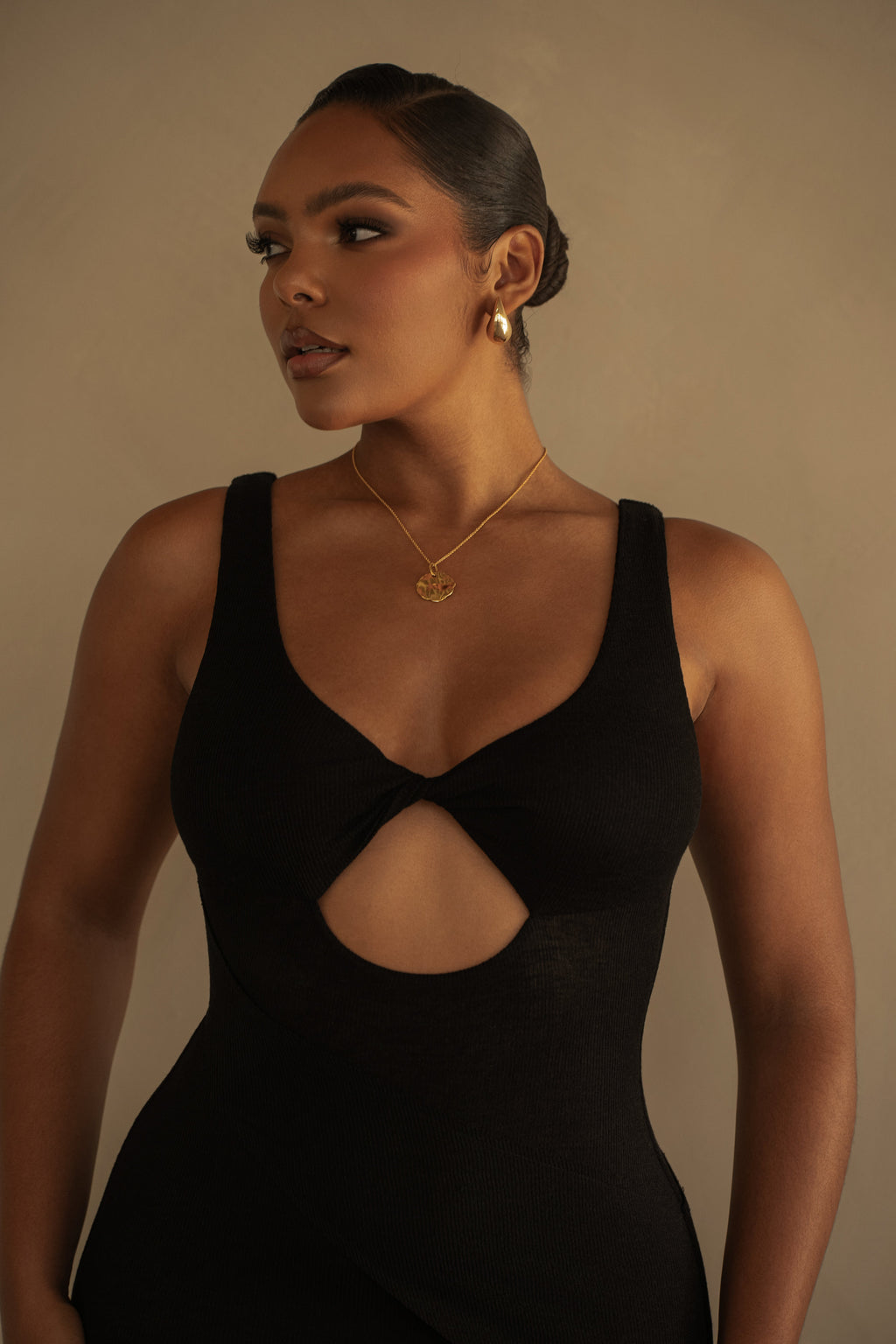 Black Shift Of Feelings Midi Dress