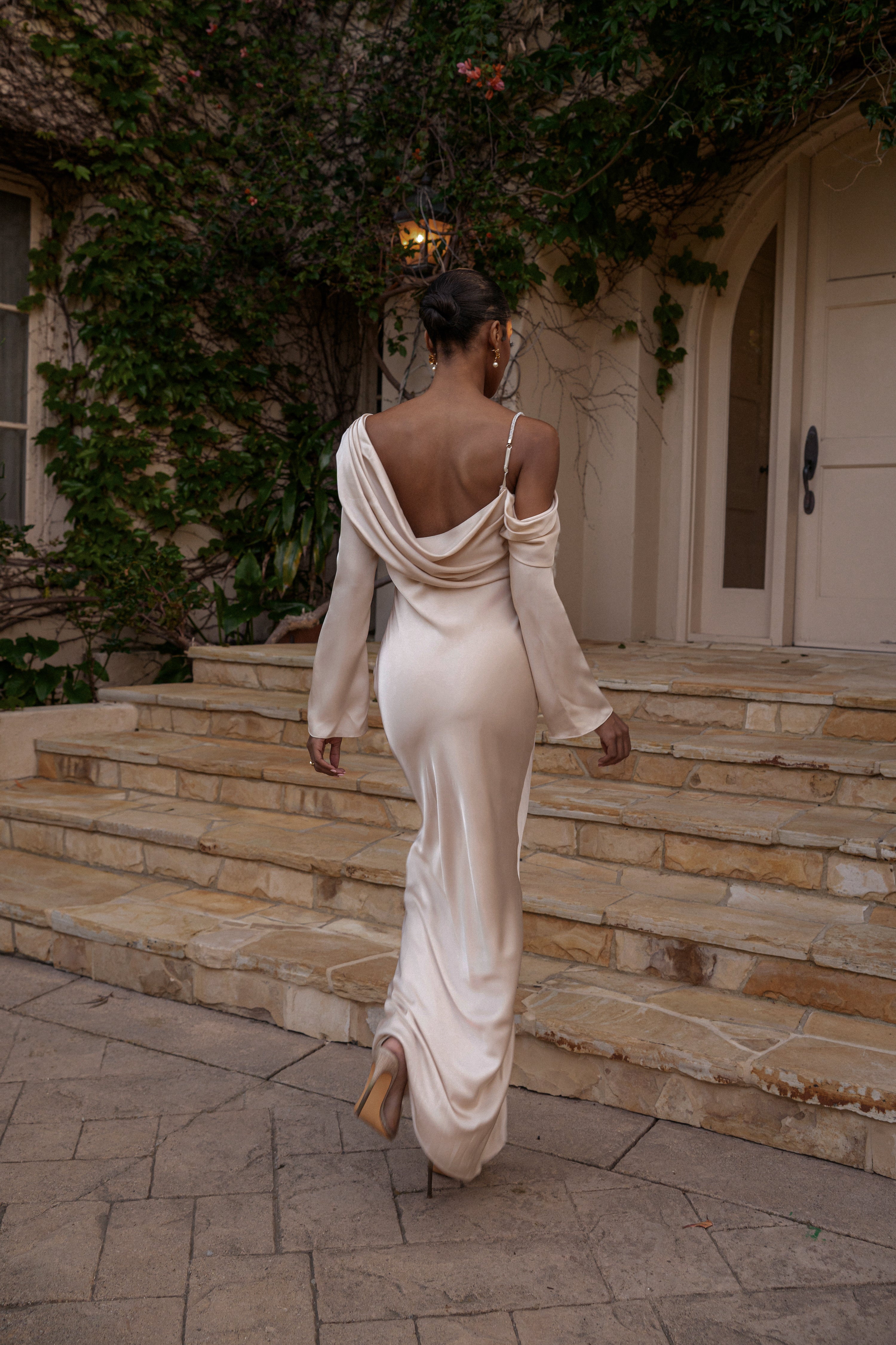 Champagne One And Only Satin Dress
