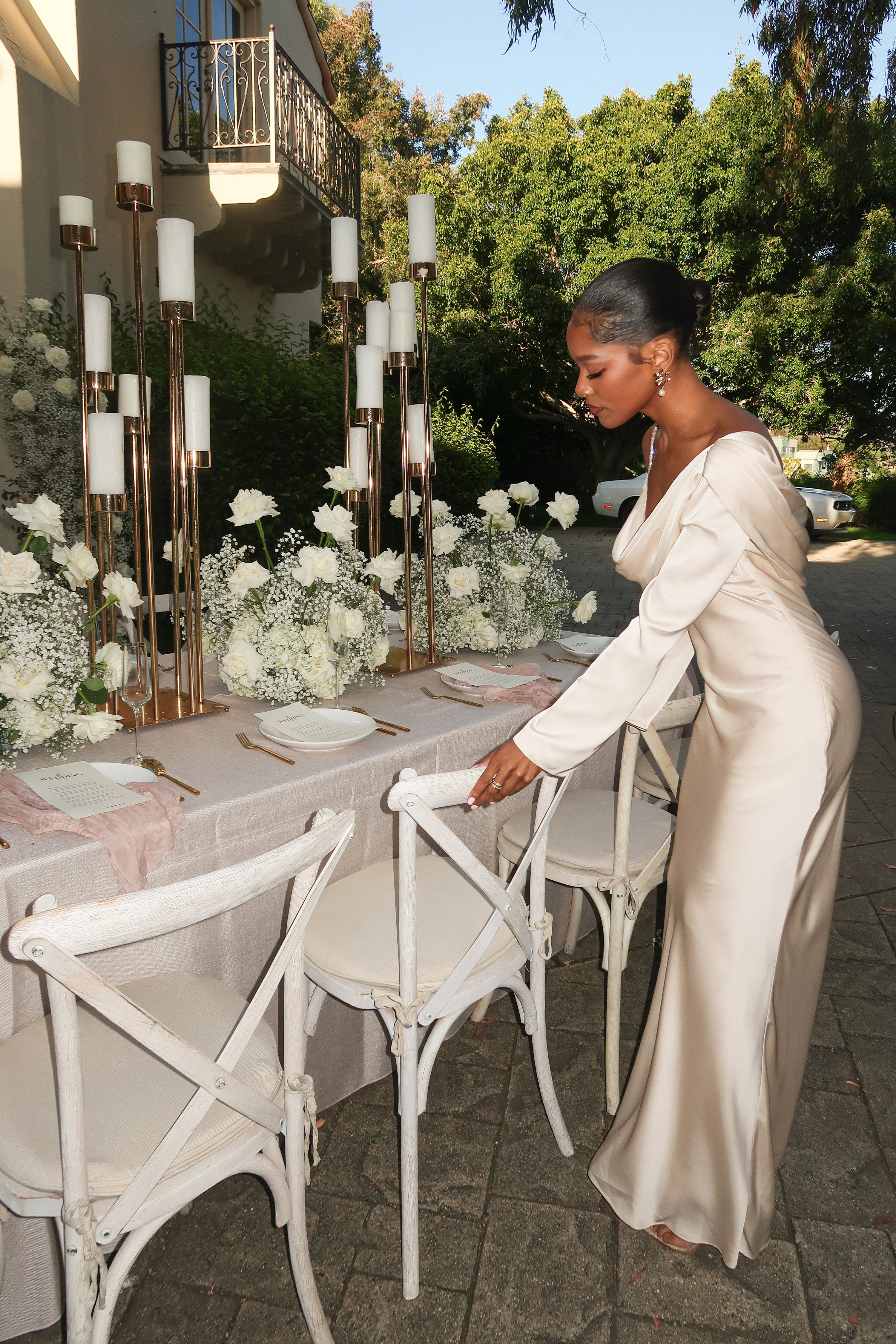 Champagne One And Only Satin Dress