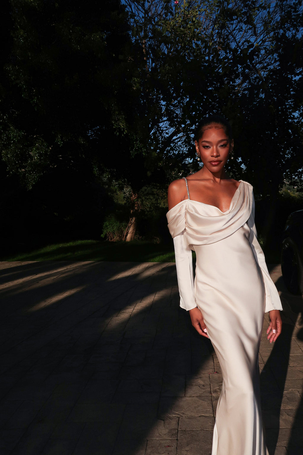 Champagne One And Only Satin Dress