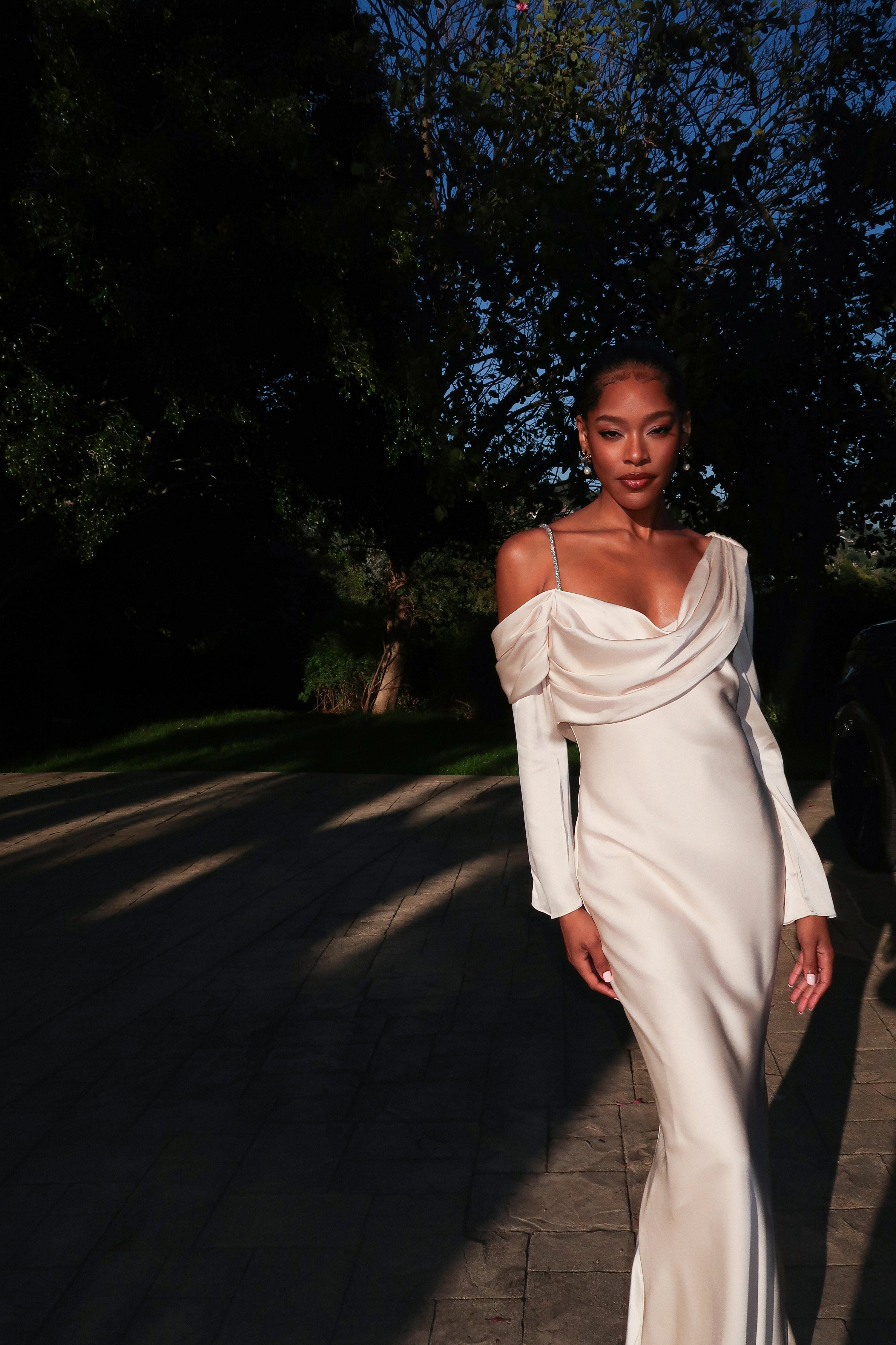 Champagne One And Only Satin Dress